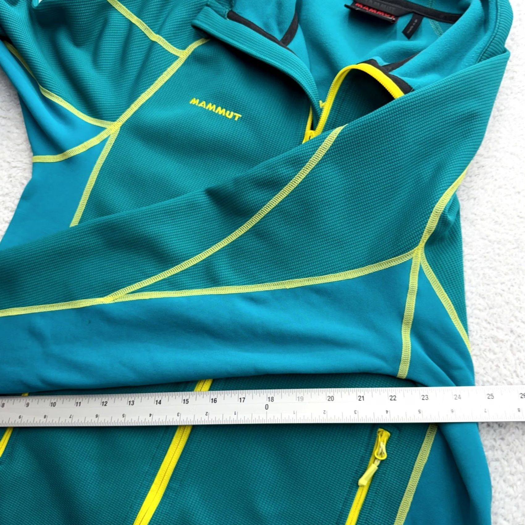 Mammut Mammut Womens Teal Lime Green Full Zip Grid Fleece Jacket L Hiking Gorpcore Size L / US 10 / IT 46 - 7 Thumbnail