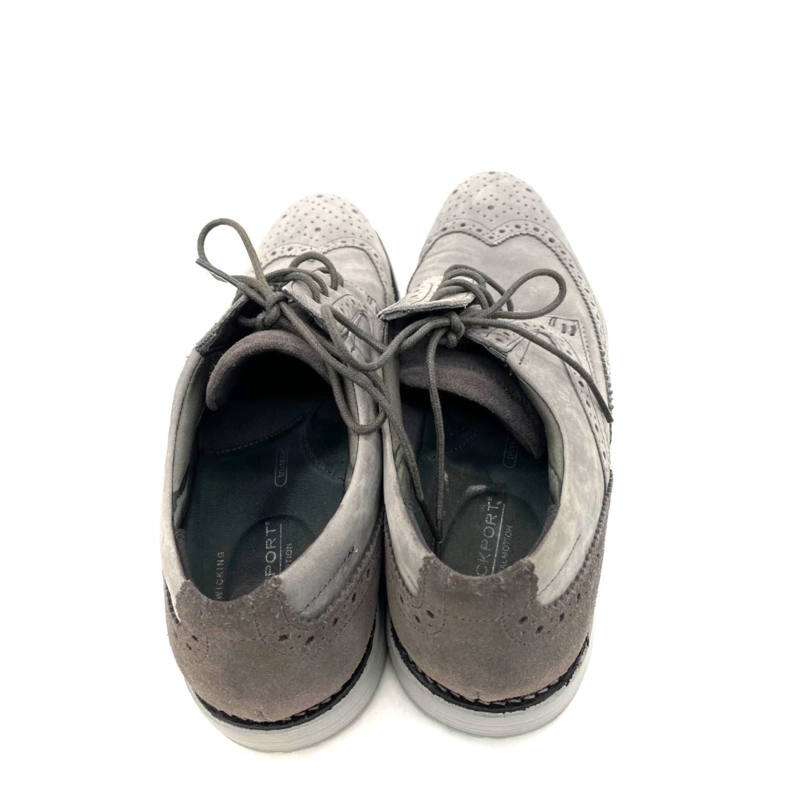 Rockport Rockport Oxford Wingtips Men's 11 Gray Suede Lace Up Casual Shoe Size US 11 / EU 44 - 4 Thumbnail