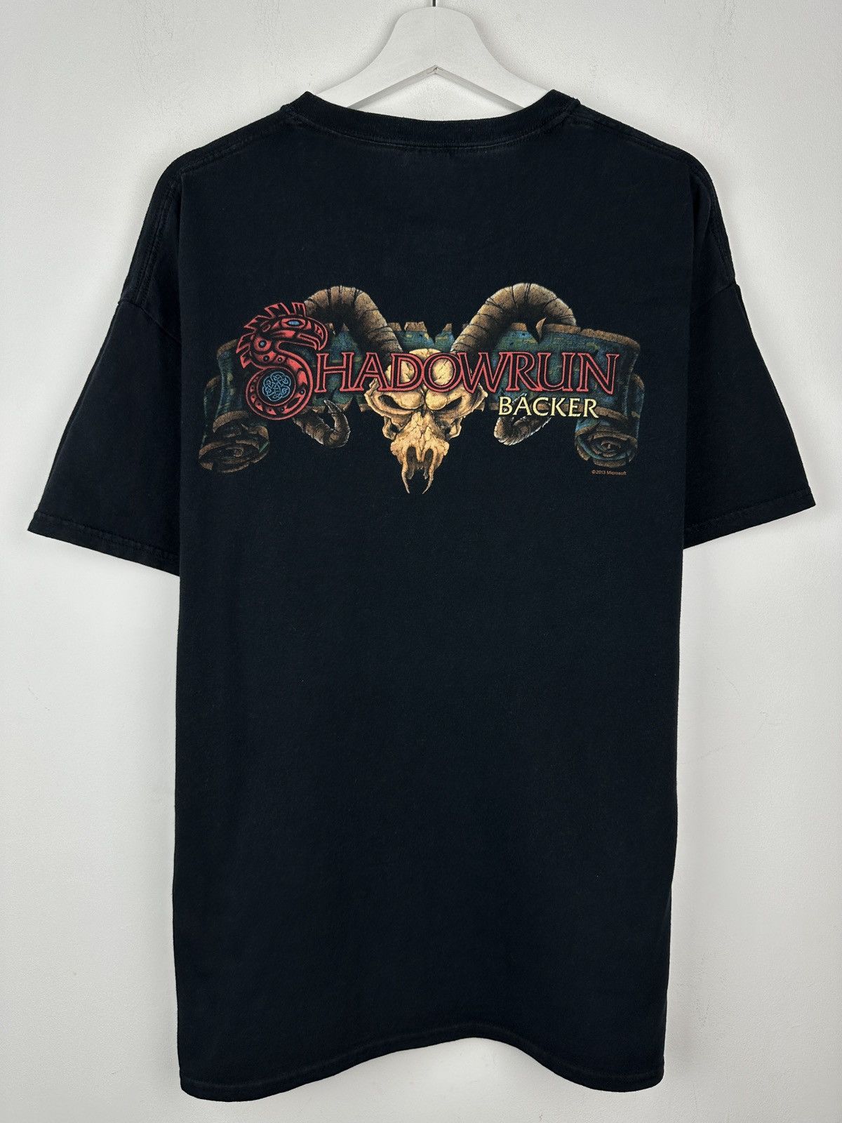 Vintage Shadow Run Backer Hit The Mark Video Game Promo T Shirt Tee Size US XL / EU 56 / 4 - 1 Thumbnail