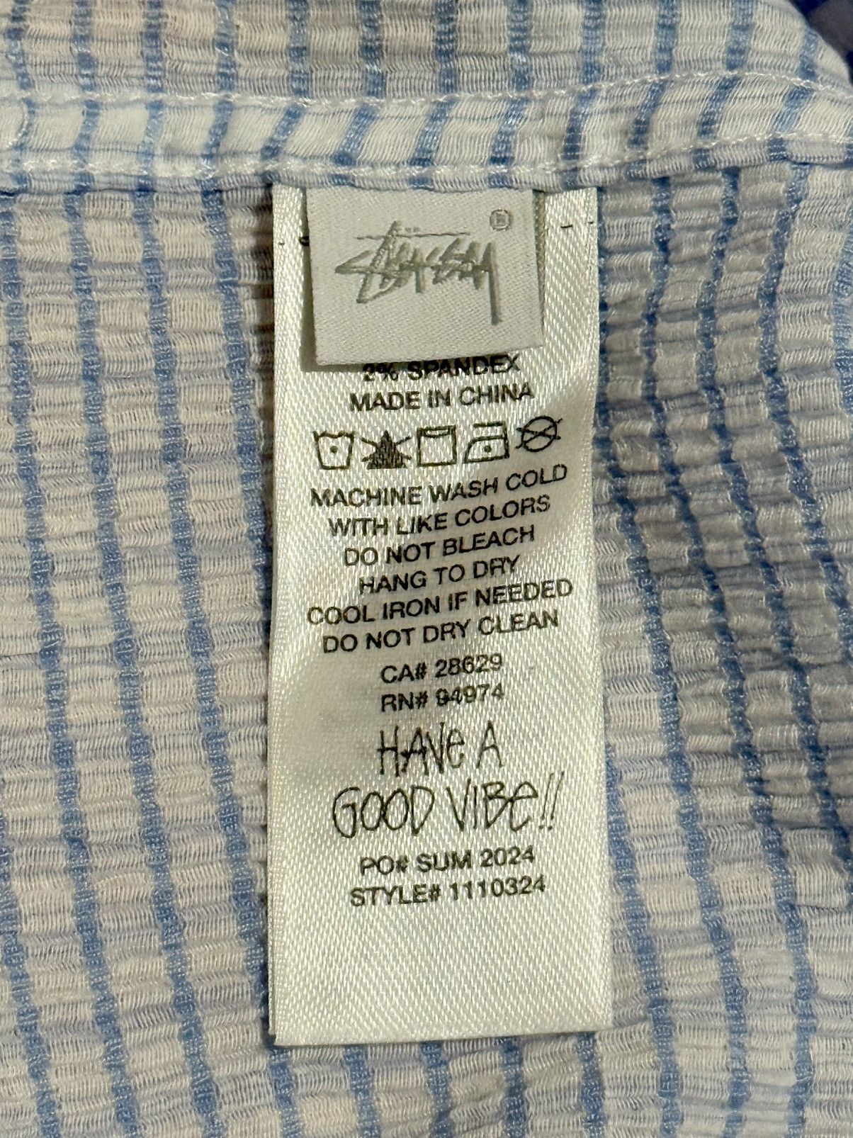 Stussy Stussy Boxy Flat Crinkled Hem Shirt Blue Check Size US L / EU 52-54 / 3 - 6 Thumbnail