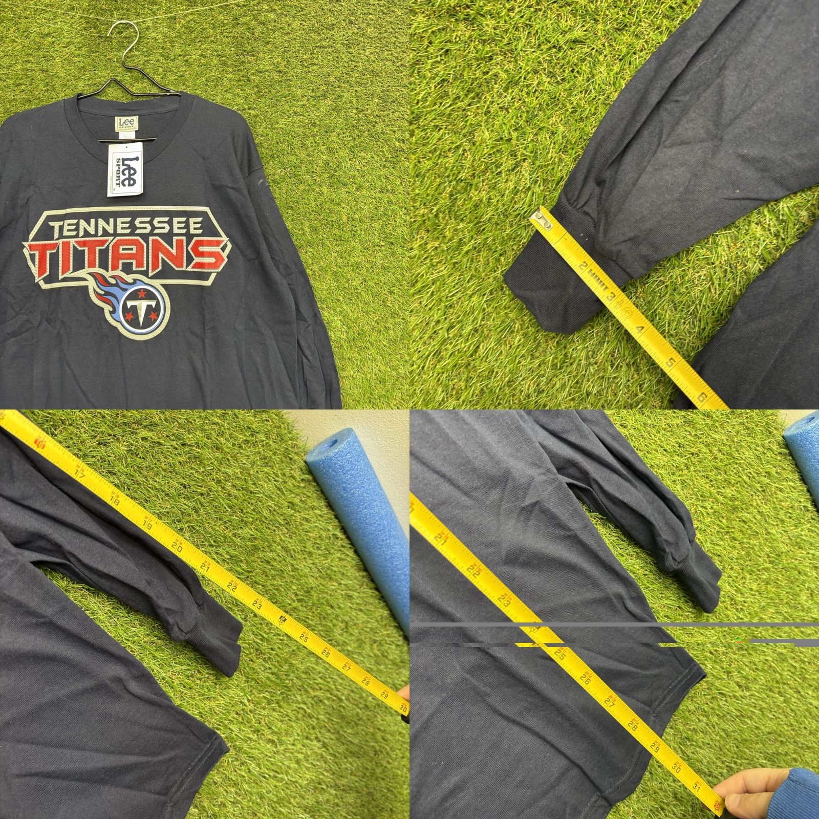 NFL VINTAGE Lee Tennessee Titans Shirt Mens L NFL Long Sleeve NWT Eddie George Blue Cotton Knit 1990s Sports Mens Size US L / EU 52-54 / 3 - 8 Thumbnail