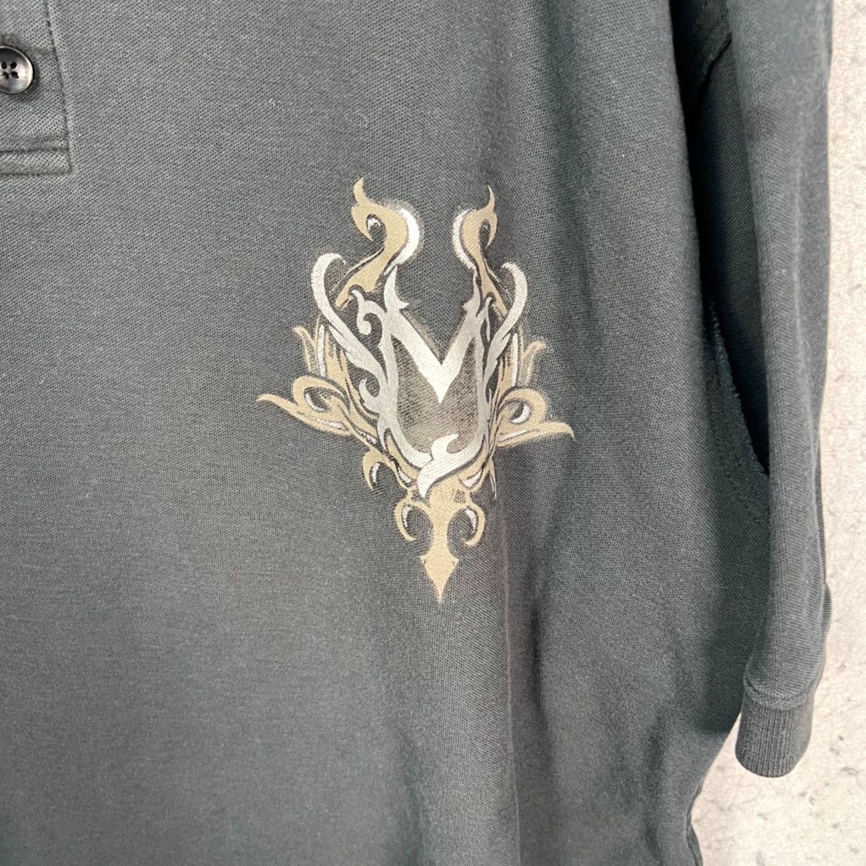 Vintage Miskeen Black Polo Shirt Mens 4XL Winged Graphic Design 100% Cotton Shirt Polo Button Short Sleeve Casual Vintage: No Size US XXL / EU 58 / 5 - 5 Thumbnail