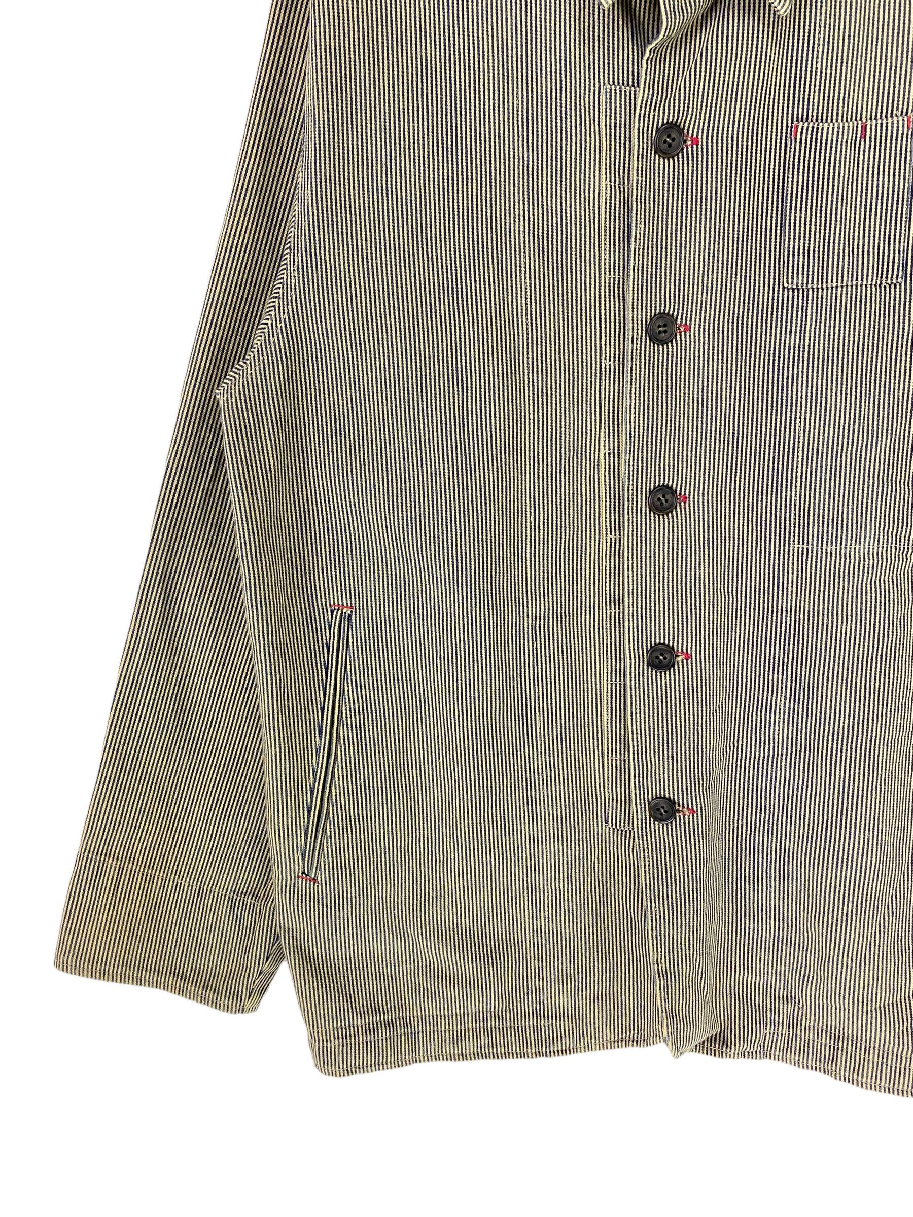 Designer × Japanese Brand 2000s Nayries hickory stripe work jacket Size US L / EU 52-54 / 3 - 6 Thumbnail