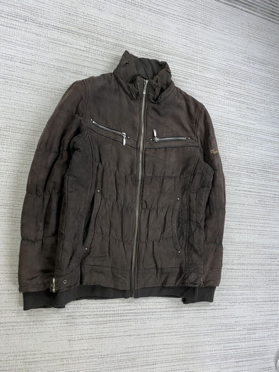 14th Addiction × Vintage × Von Dutch Vintage Von Dutch Brown Puffer Down Zipper Jacket Size US M / EU 48-50 / 2 - 3 Thumbnail