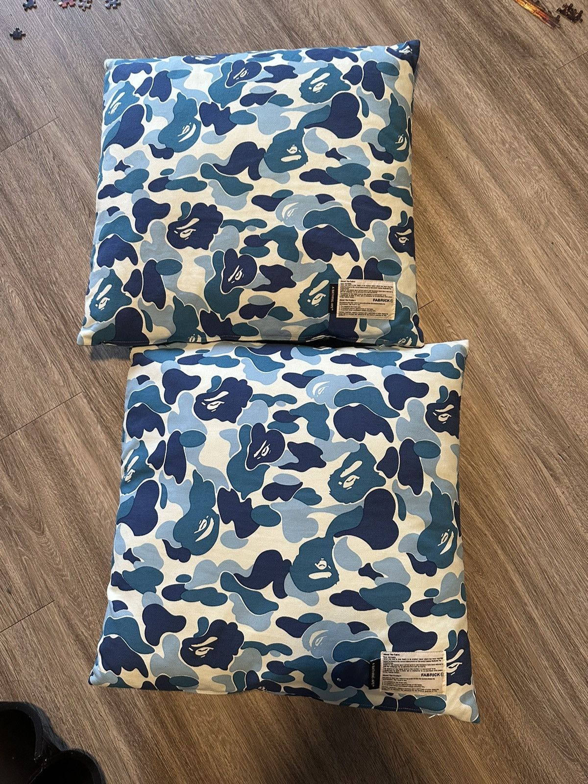 image of Bape Abc Camo Pillows Lot Of 2 in Blue, Men's