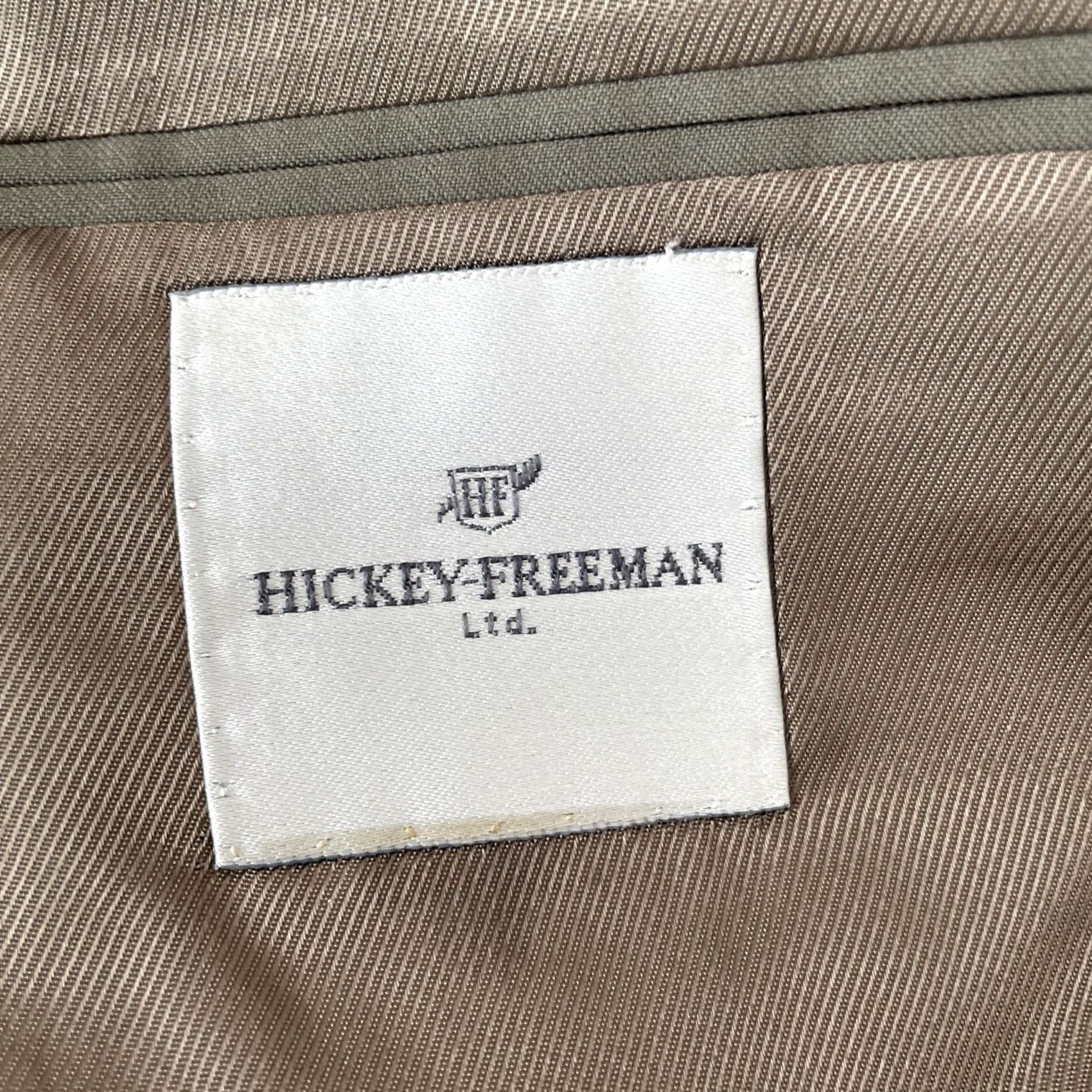 Vintage Hickey Freeman Blazer Jacket Mens 42R Wool Green Single-Breasted 2-Button Notch Front Regular Coat Suit City Classic USA Office Size 42R - 3 Thumbnail