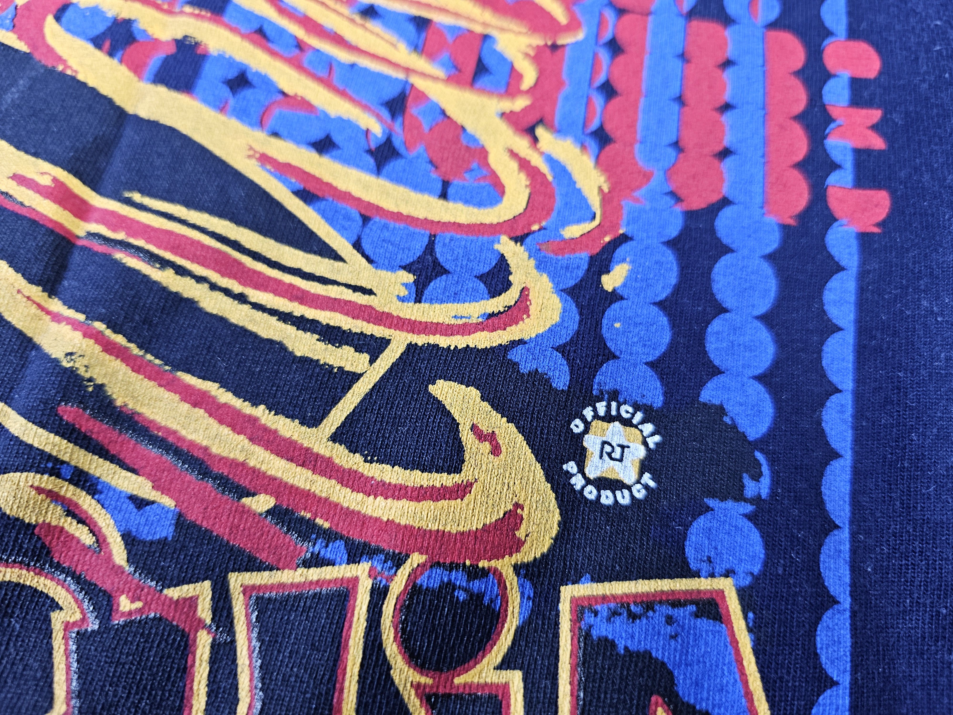 NHL × Vintage Vintage 90s St. Louis Blues NHL Mock Neck Graphic T-Shirt Size US L / EU 52-54 / 3 - 5 Thumbnail