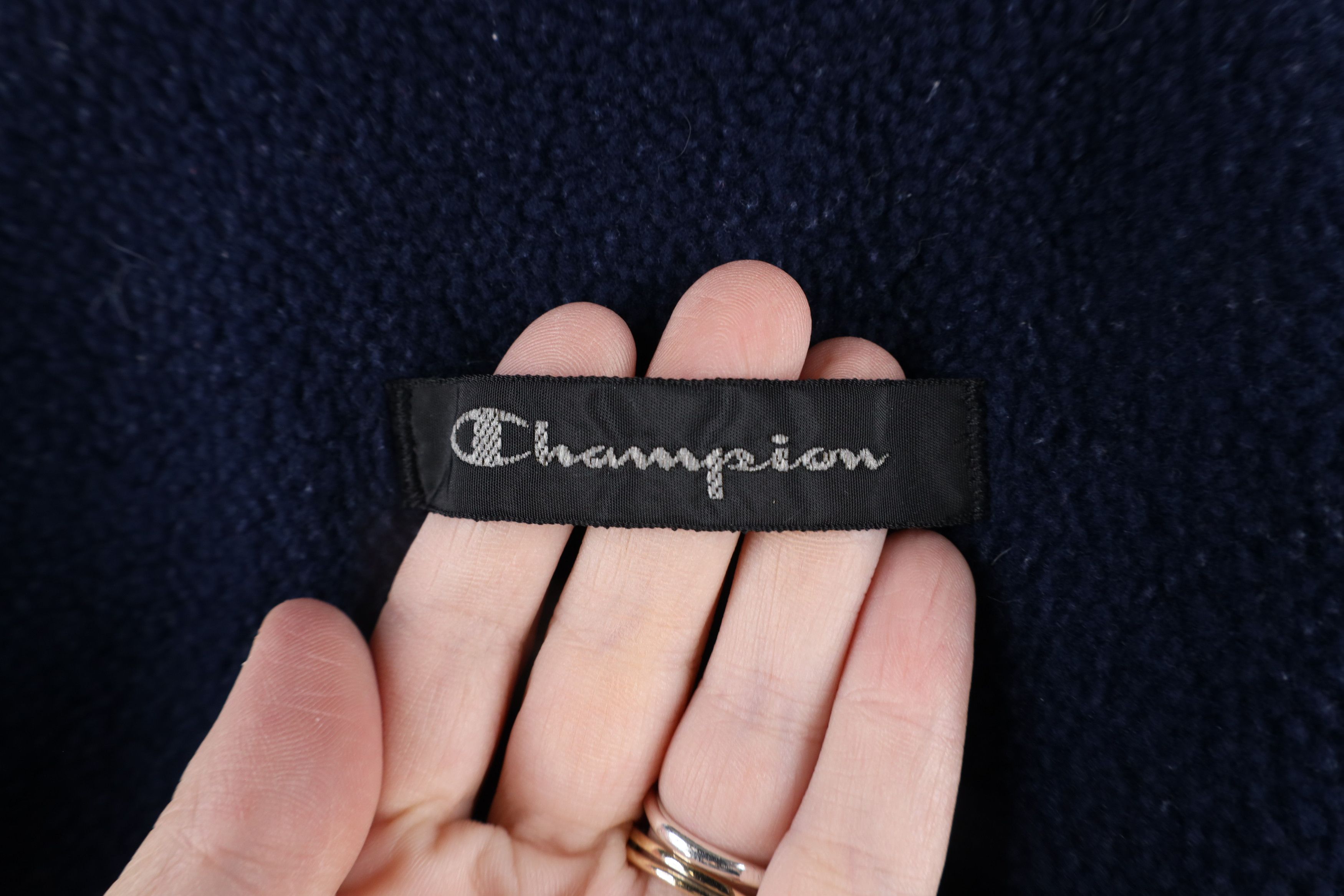 Champion × Vintage Vintage 90s Champion Dame University Half Zip Fleece Sweater Size US XXL / EU 58 / 5 - 9 Thumbnail