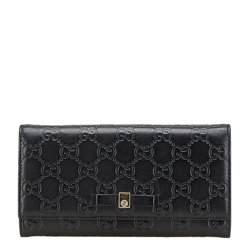 Gucci Gucci Gucci Guccissima Ribbon Leather Long Wallet Leather Long Wallet 388679 Size ONE SIZE - 1 Thumbnail