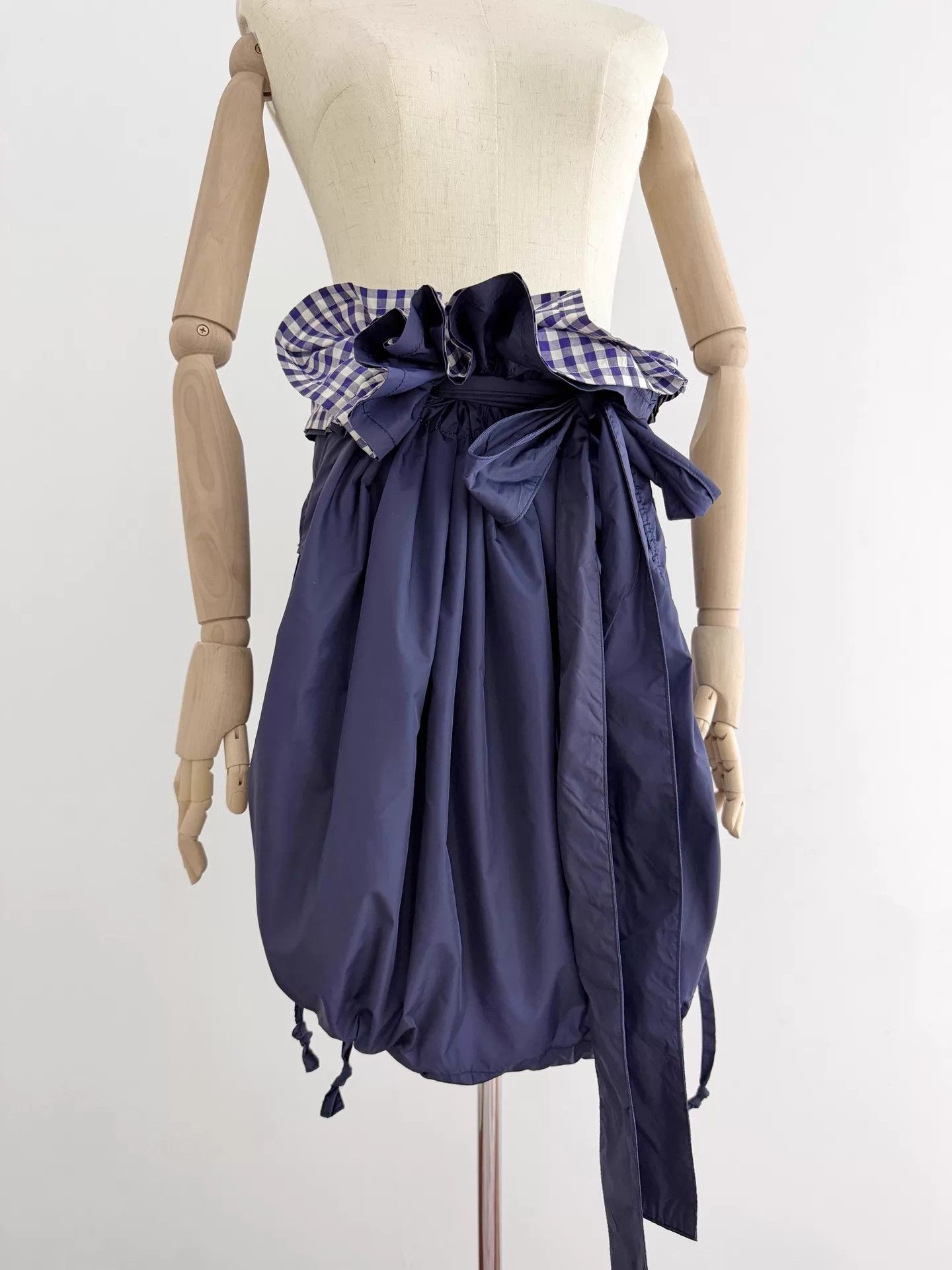Comme des Garcons CDG Balloon Skirt Cotton-Nylon Drawstring Double Layer Size 27" / US 4 / IT 40 - 5 Thumbnail