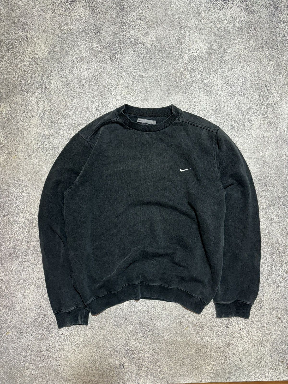 Nike × Vintage Vintage 00s Nike Sweatshirt Drill Black Small Logo size S Size US S / EU 44-46 / 1 - 2 Thumbnail
