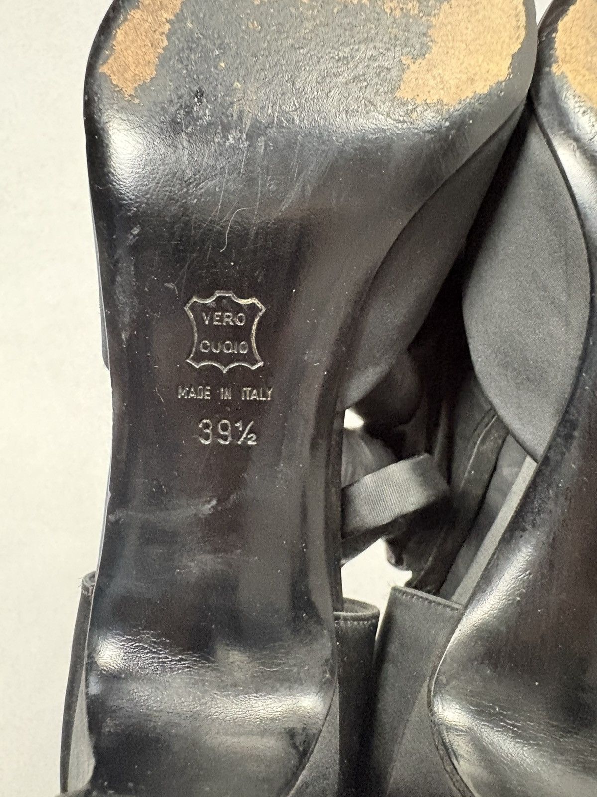 Jil Sander Jil Sander Archive Black Satin Square Toe Heels Ankle Strap Size US 9.5 / IT 39.5 - 7 Thumbnail