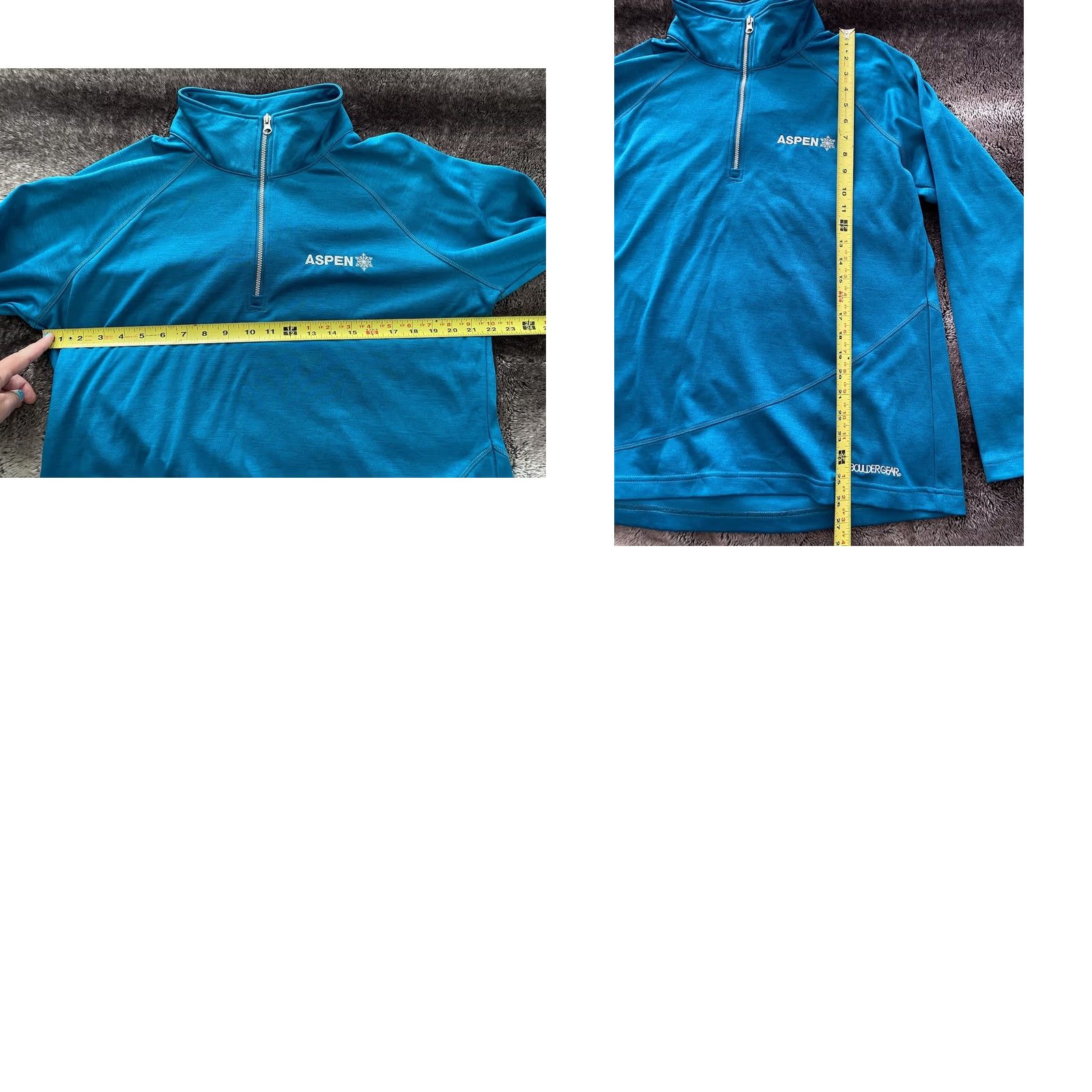Vintage Aspen Ski Resort Women's XL 1/4 Zip Blue Windbreaker Skiing Snowboarding NWT Size XL / US 12-14 / IT 48-50 - 8 Thumbnail