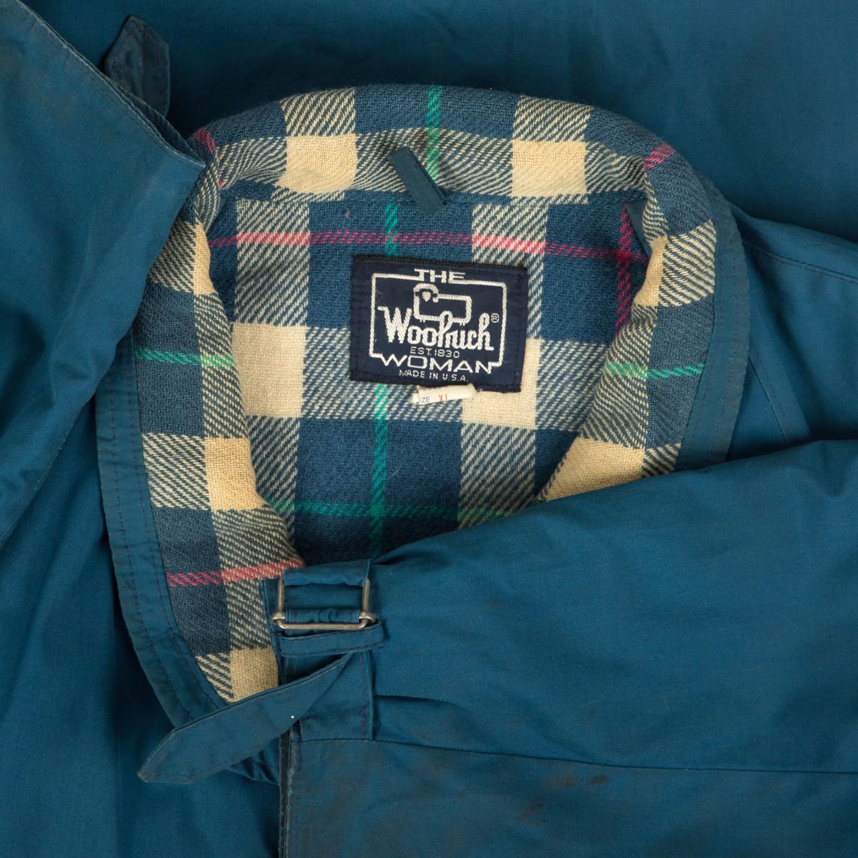Vintage VINTAGE Woolrich Jacket Womens XL Blue Americana 80s Lined Wool Polyester Short Sleeve? Size XL / US 12-14 / IT 48-50 - 5 Thumbnail