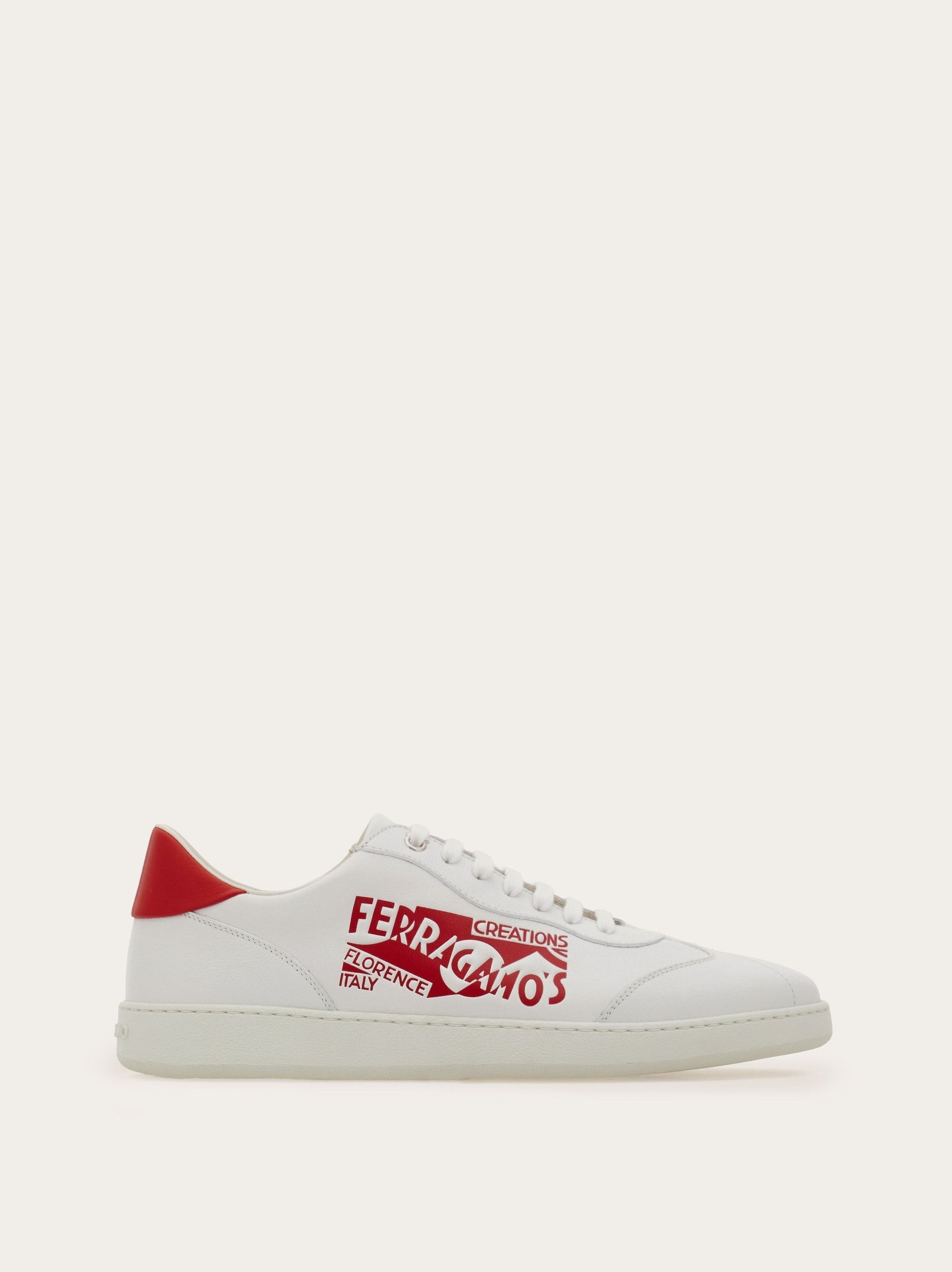 o1s1rm0126 Low-Top Sneakers in White/Red