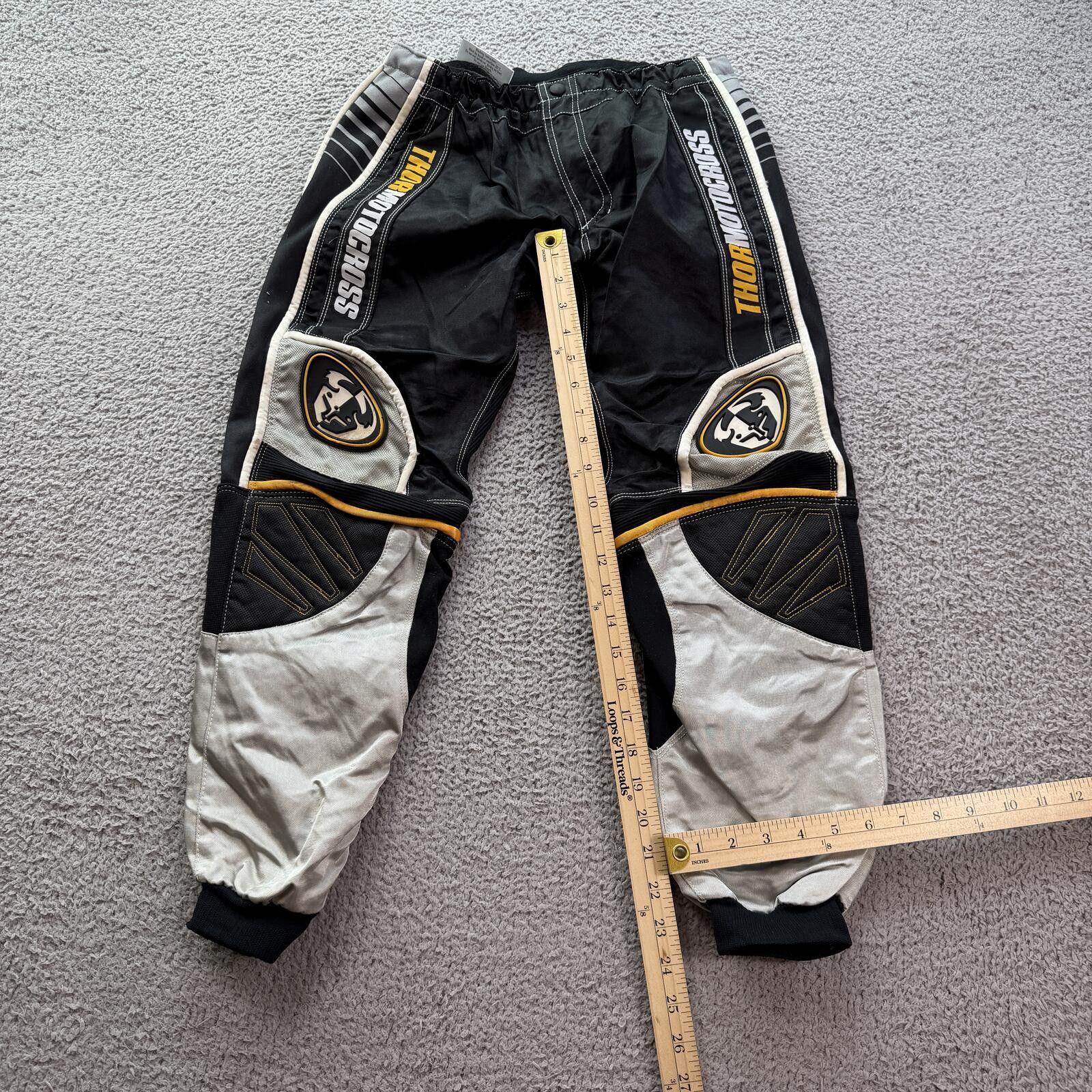 Other Thor Motocross Youth Riding Pants Size 26 Black Kevlar 12Y Size US 26 / EU 42 - 4 Thumbnail