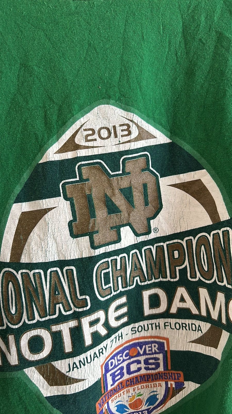 Vintage Vintage 2013 notre dame football championship long sleeve Size US L / EU 52-54 / 3 - 6 Thumbnail