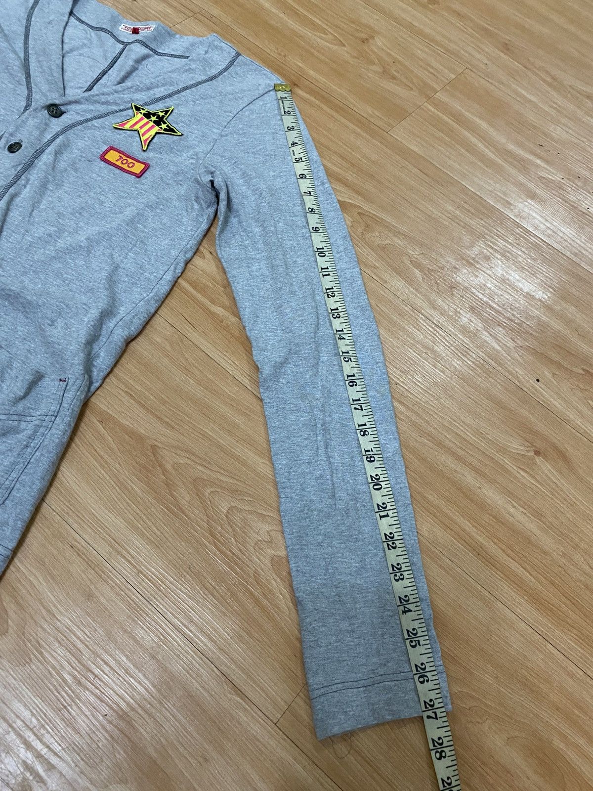 Vetements Vetements Grey Button-Up Cardigan – 700 Patch Design Size M / US 6-8 / IT 42-44 - 12 Thumbnail