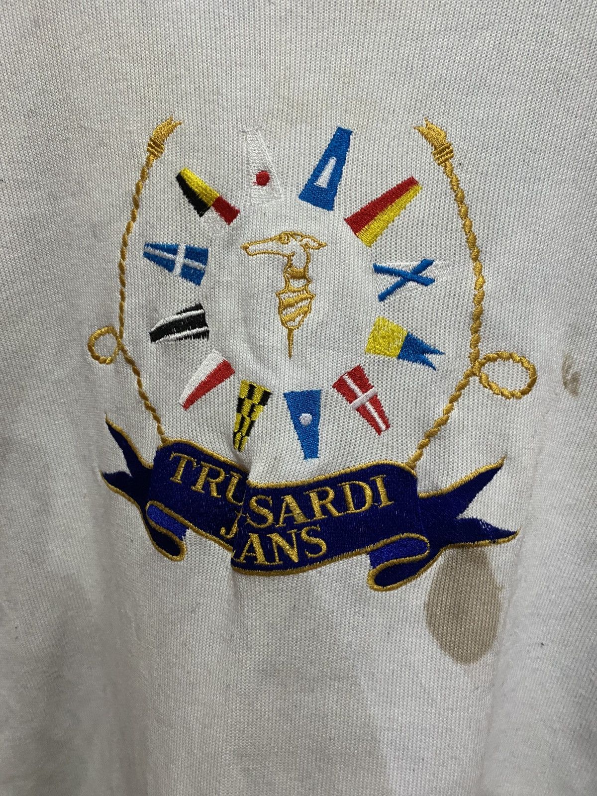 Trussardi Vintage Trussardi Jeans Embroidered Nautical Sweatshirt Size US S / EU 44-46 / 1 - 6 Thumbnail