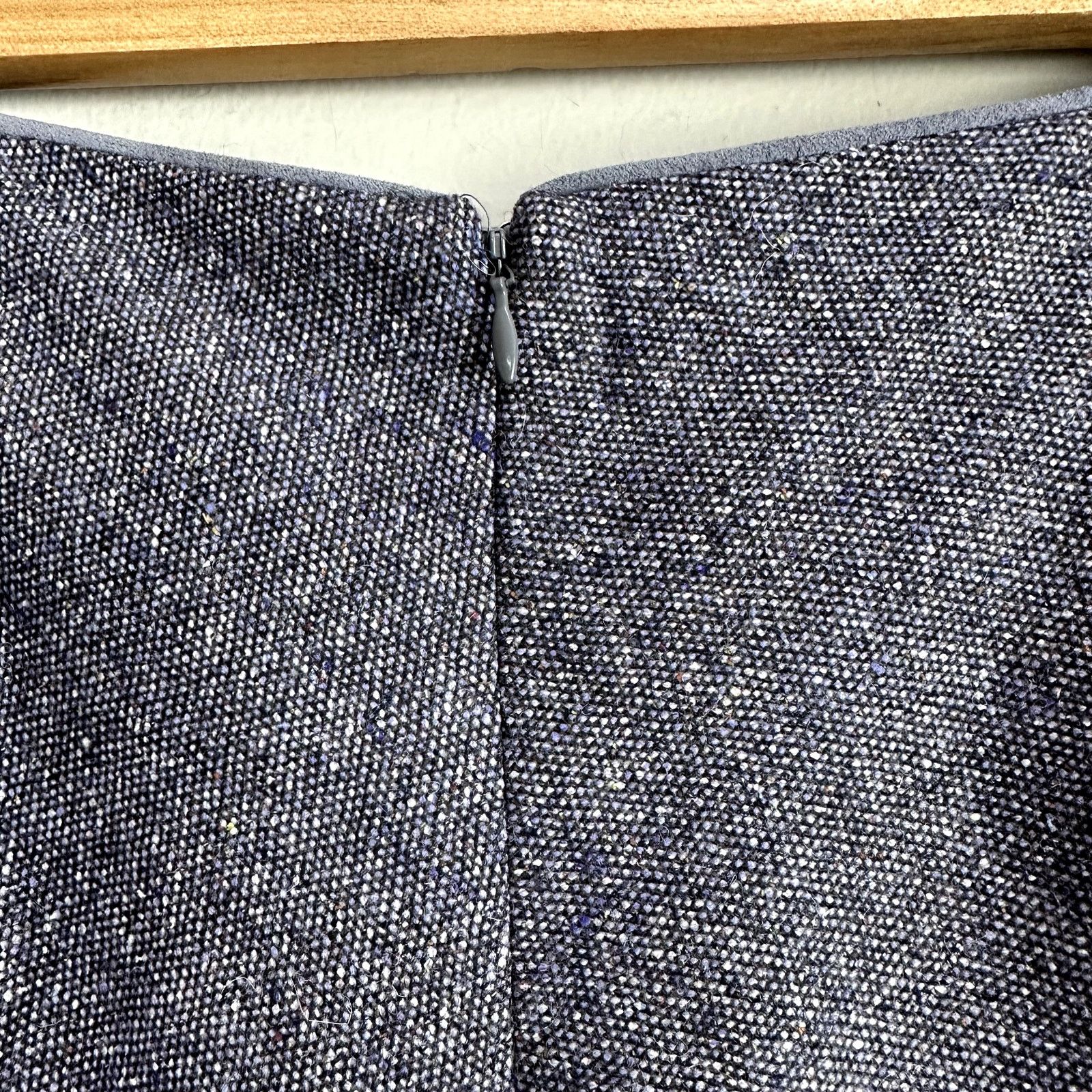 Brooks Brothers Purple Blue Tweed Pencil Skirt Wool Silk 4 4P P4 SP PS Size 27" / US 4 / IT 40 - 4 Thumbnail