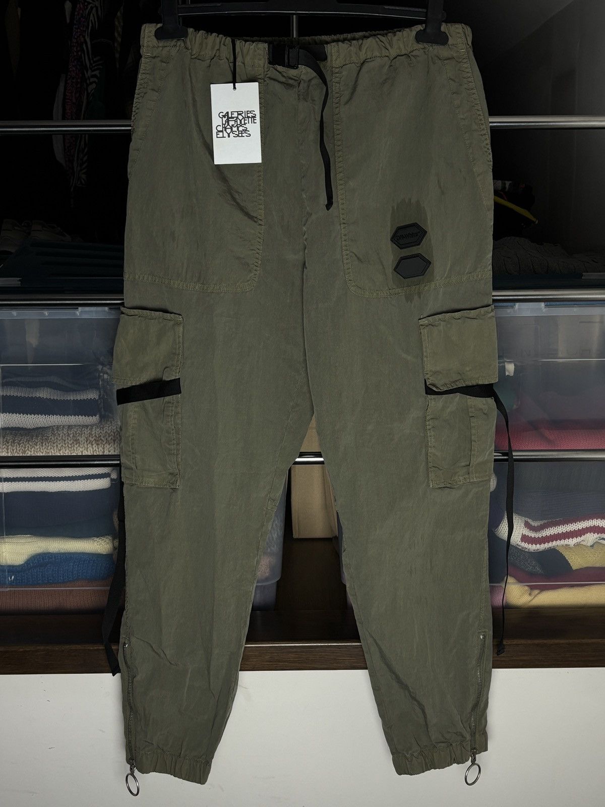 Off-White Off White Rubber Logo Cargo Tech Pants Sweatpants Virgil Size US 32 / EU 48 - 1 Thumbnail