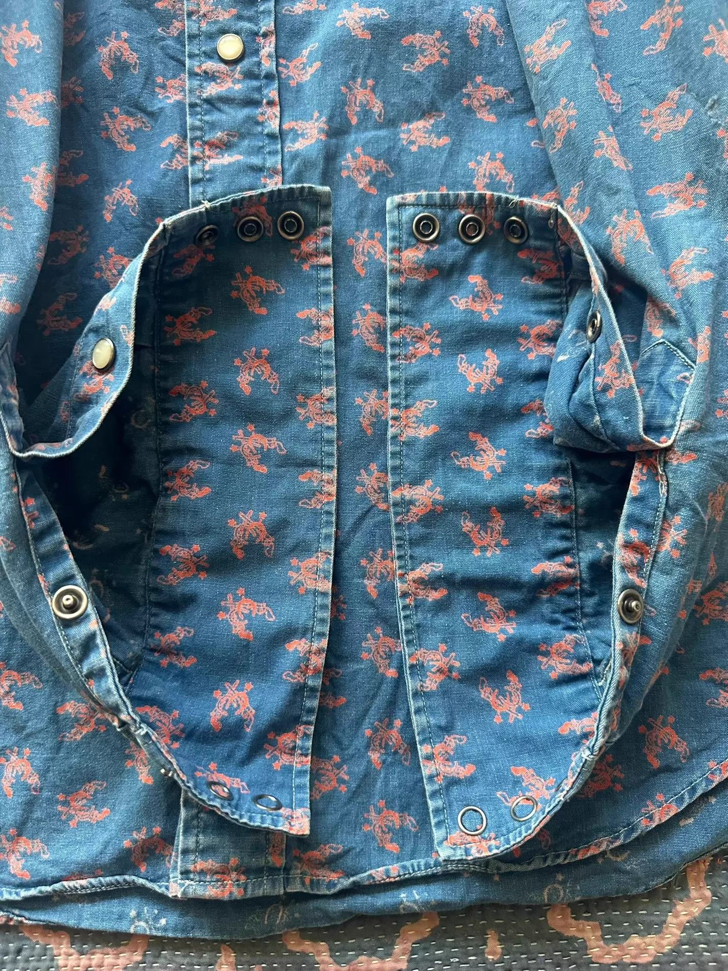 RRL Ralph Lauren RRL The Hateful Eight Indigo Distressed Shirt M Minor Wear Size US M / EU 48-50 / 2 - 4 Thumbnail