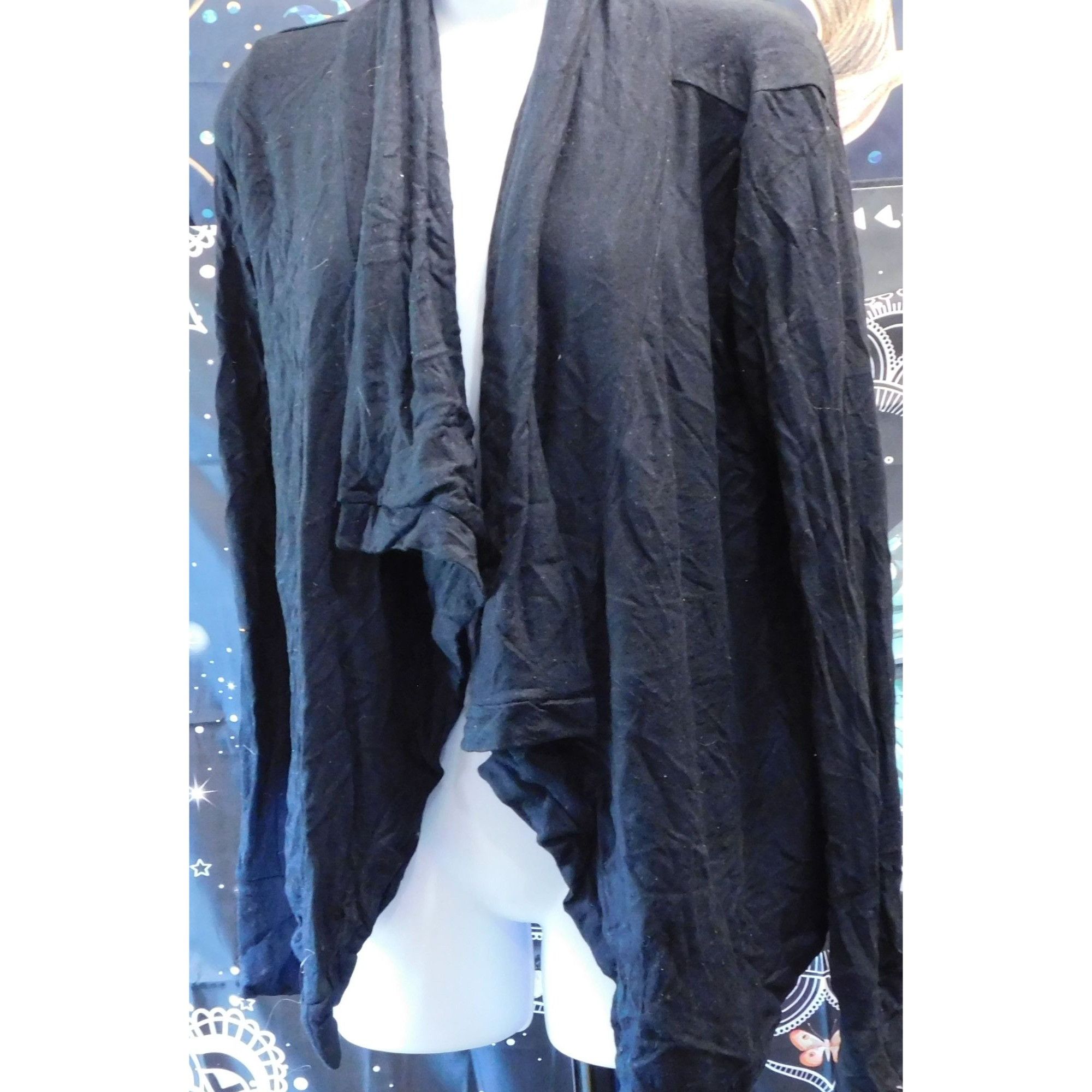 Other Rubbish Brand Gothic Black Flyaway Cardigan Size S / US 4 / IT 40 - 2 Thumbnail