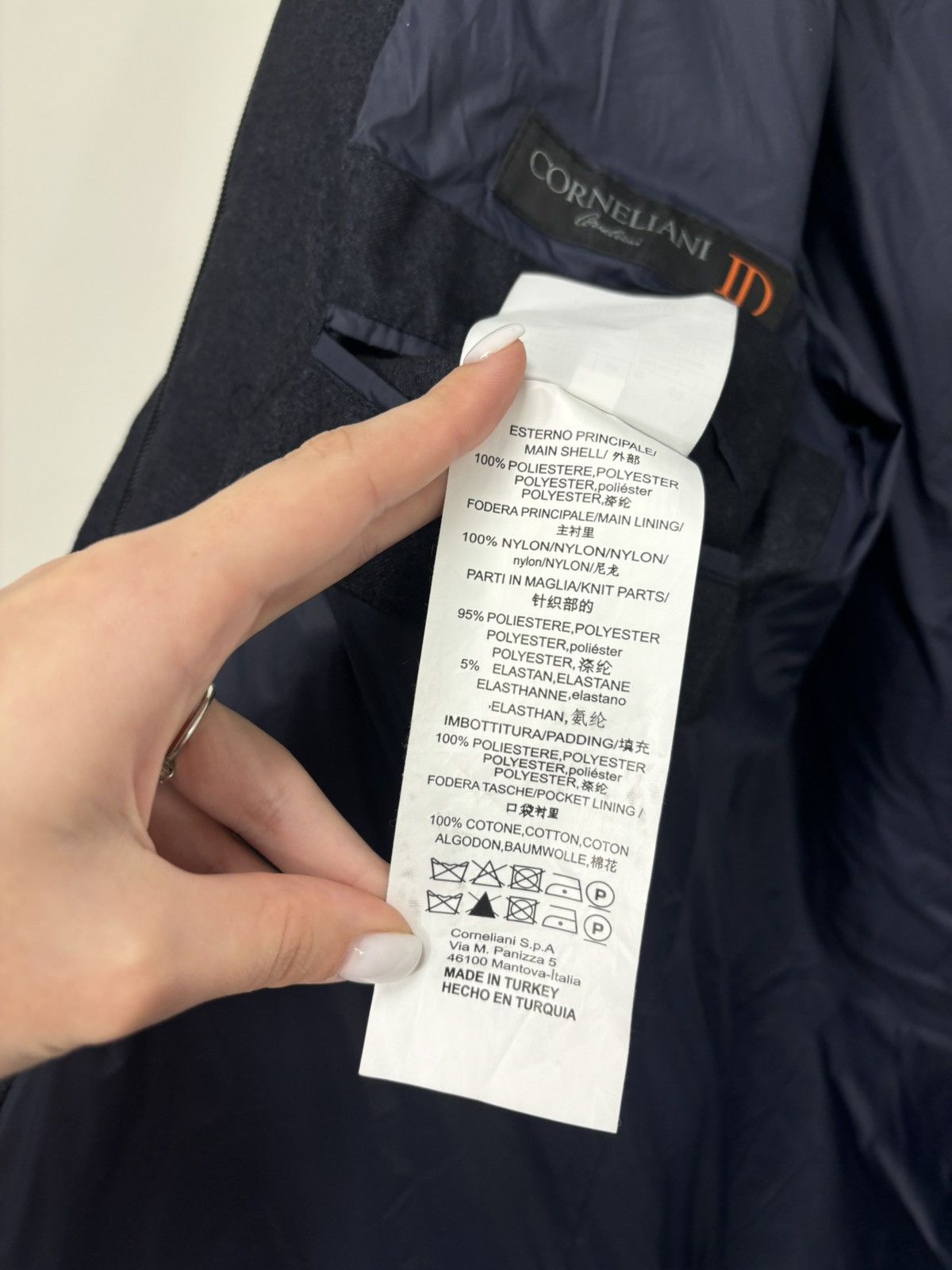Corneliani Corneliani ID Men’s Navy Dual Closure Zip Snap Padded Jacket Size US M / EU 48-50 / 2 - 17 Thumbnail