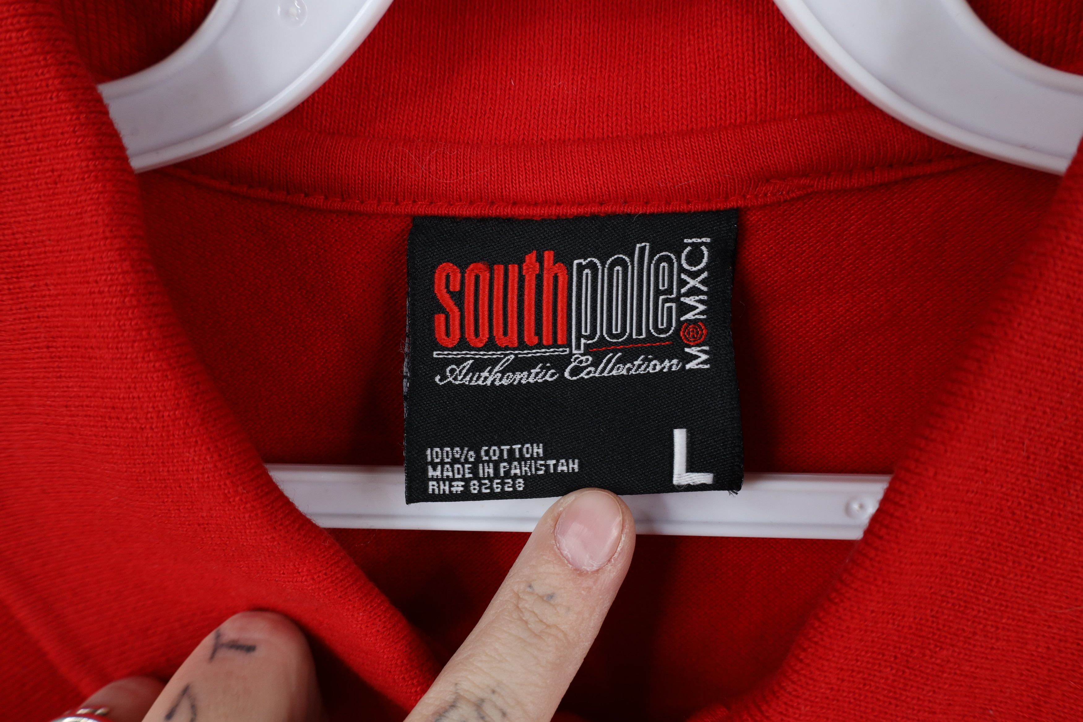 Southpole × Vintage Vintage Y2K Southpole Crest Collared Polo Shirt Red Cotton Size US L / EU 52-54 / 3 - 7 Thumbnail