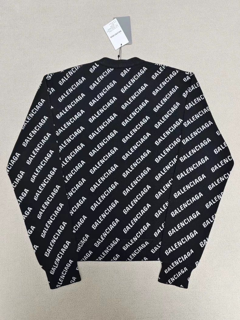 Balenciaga Balenciaga 23ss full printed letter knitted long sleeved sw Size US S / EU 44-46 / 1 - 2 Thumbnail