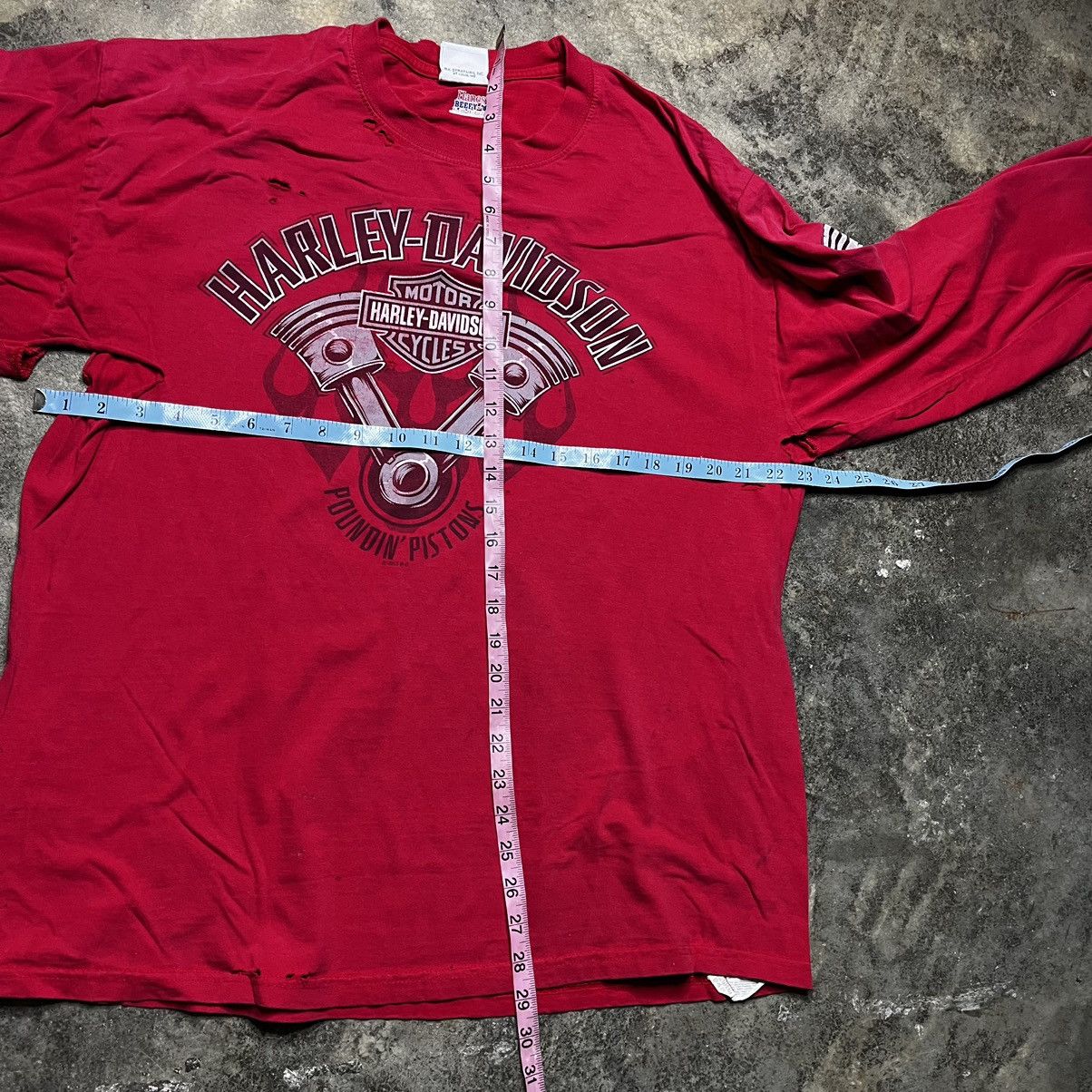 Vintage vintage harley davidson longsleeve thrashed tshirt Size US XL / EU 56 / 4 - 6 Thumbnail