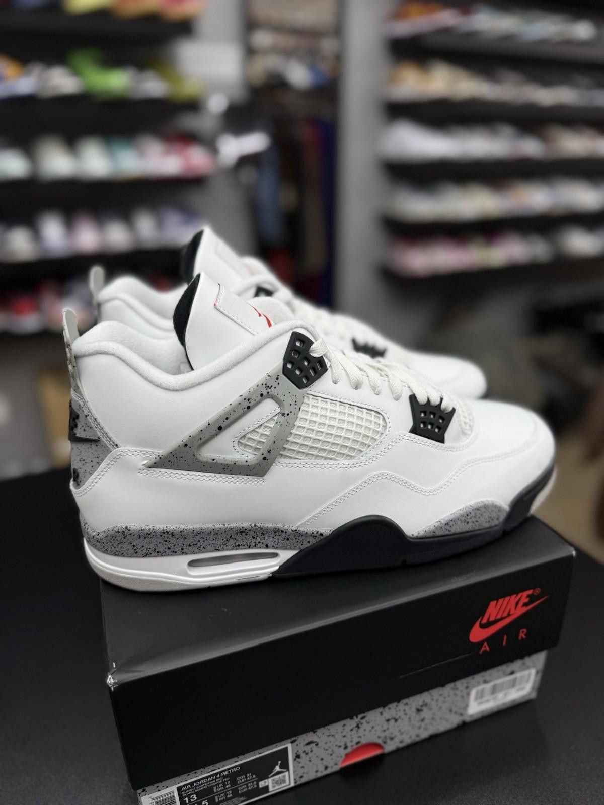 Nike Size 13 - Nike Air Jordan 4 Retro White Cement 2025 New Size US 13 / EU 46 - 2 Thumbnail