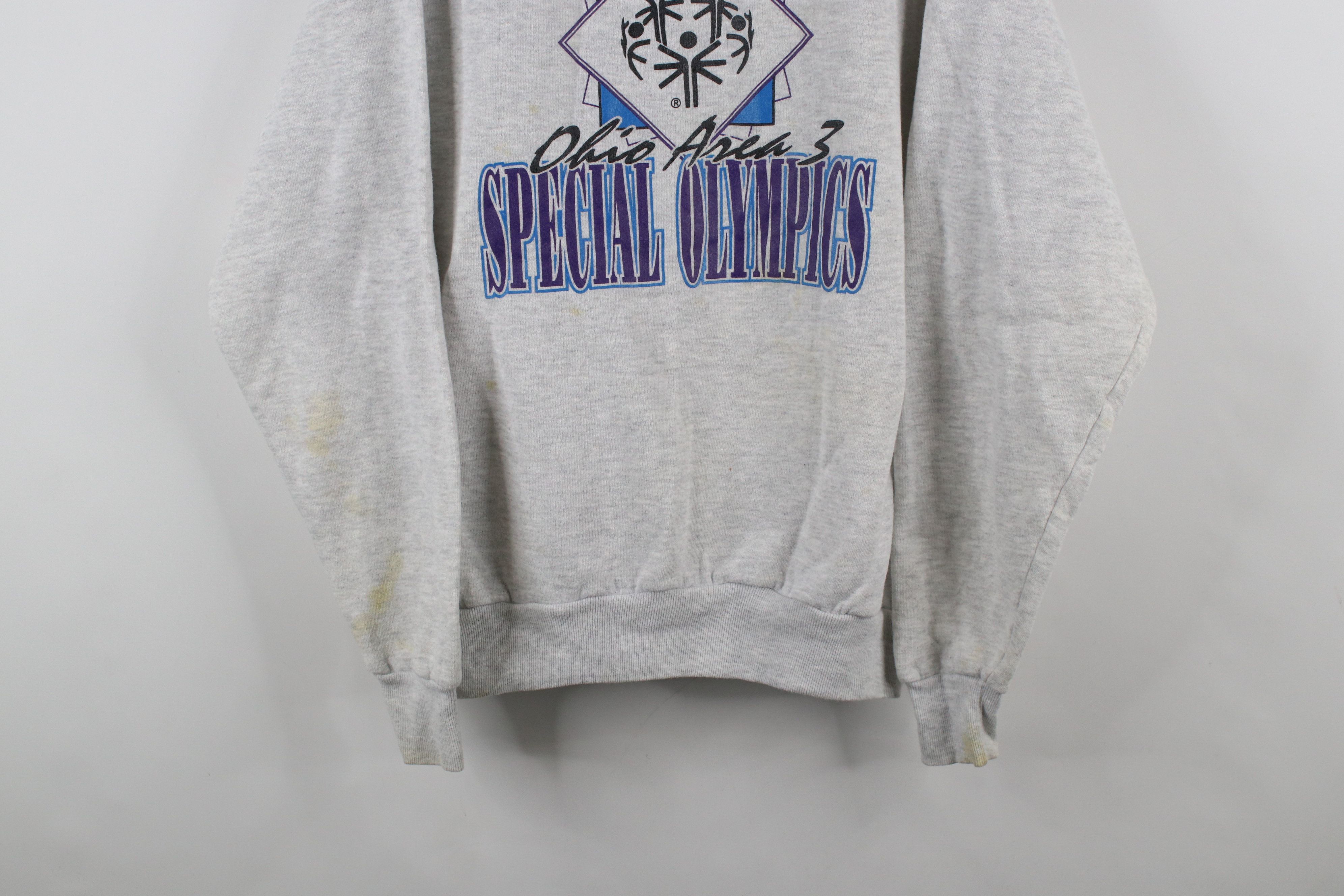 Vintage Vintage 90s Spell Out Special Olympics Ohio Sweatshirt Gray Size US XL / EU 56 / 4 - 3 Thumbnail