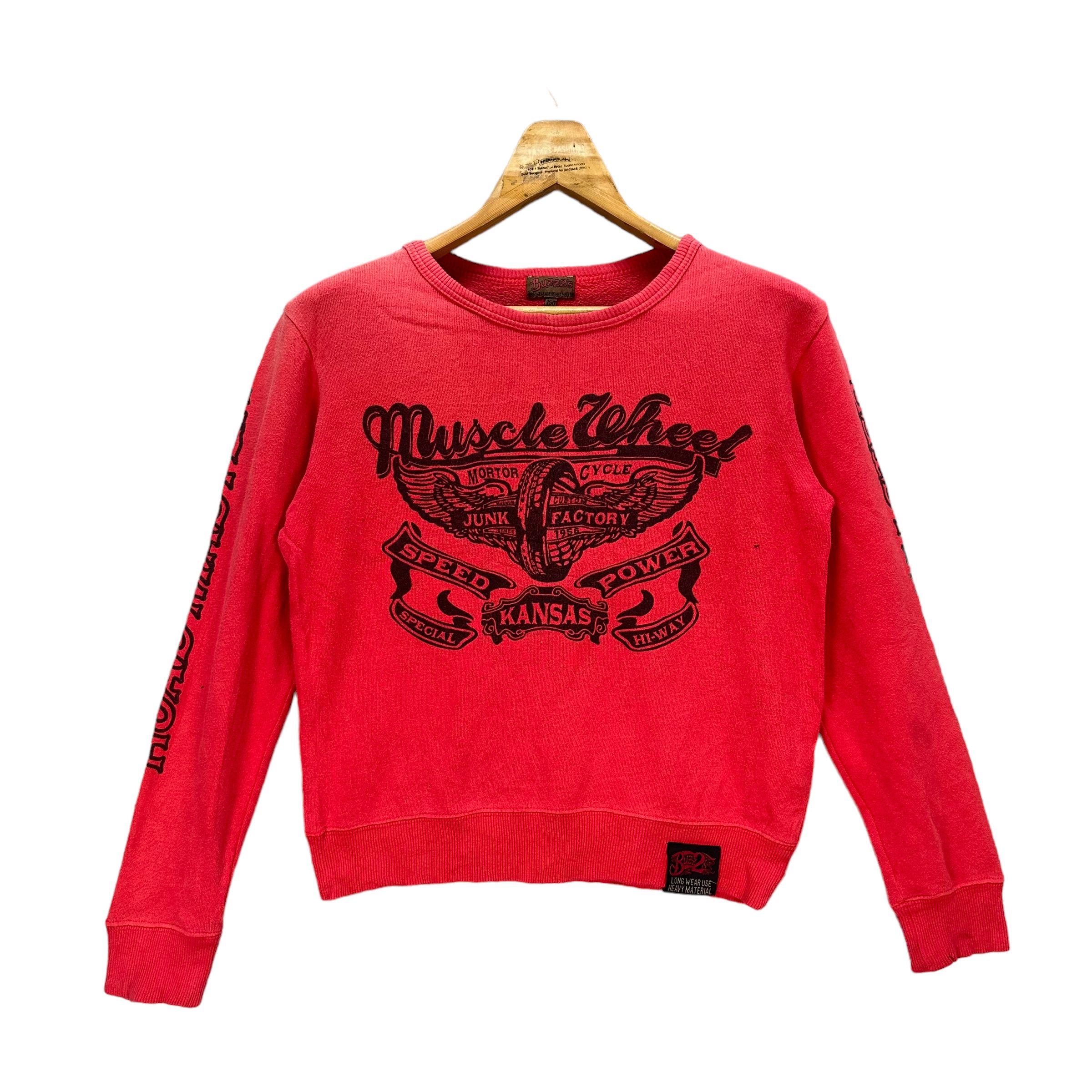 Vintage BUZZ 2's MUSCLE WHEEL ROAD MASTER LOGO SWEATSHIRTS #8342-004 Size XS / US 0-2 / IT 36-38 - 1 Thumbnail