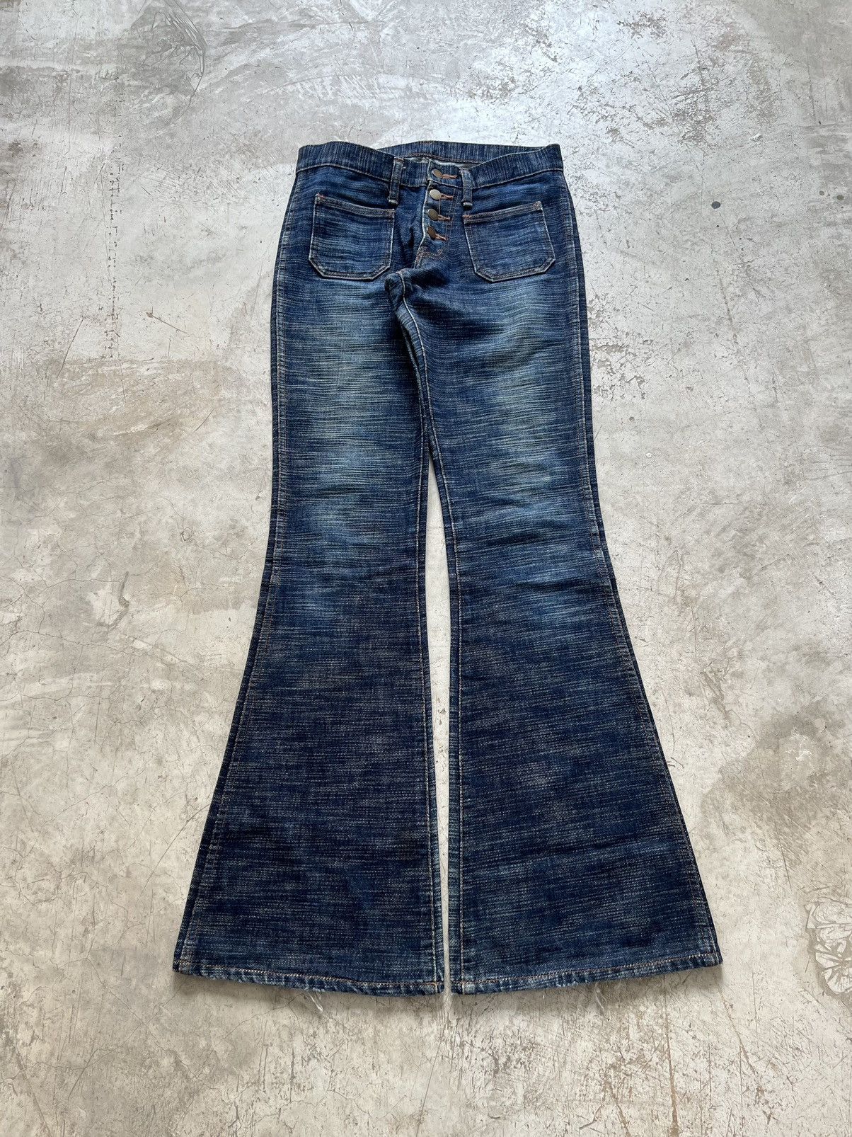 Japanese Brand Vintage Ever Blue Flared Jeans Like Hysteric Jeans Size US 29 - 3 Thumbnail