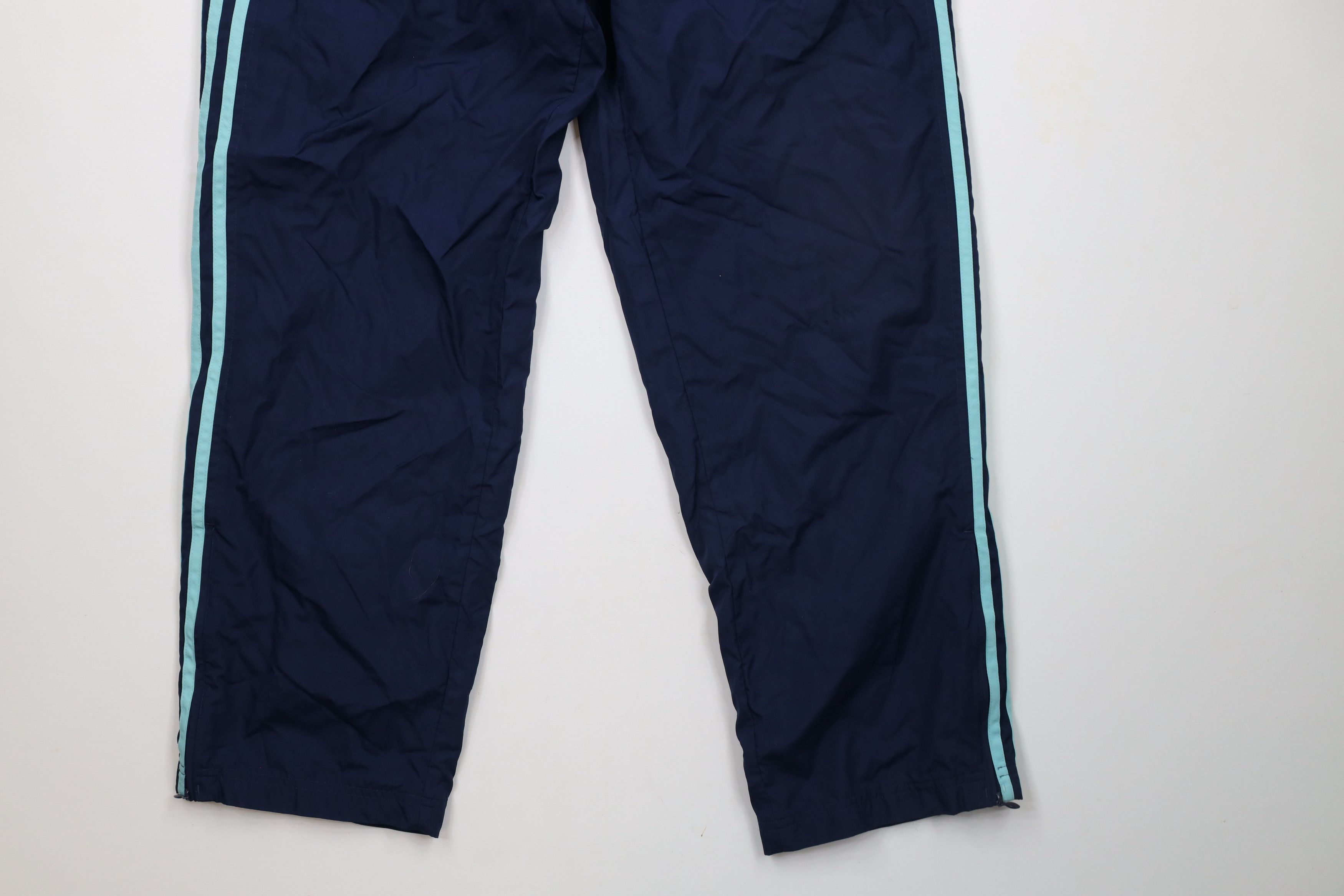 Adidas × Vintage Vintage Y2K Adidas Striped Babydoll Wide Leg Pants Blue Size 30" / US 8 / IT 44 - 4 Thumbnail