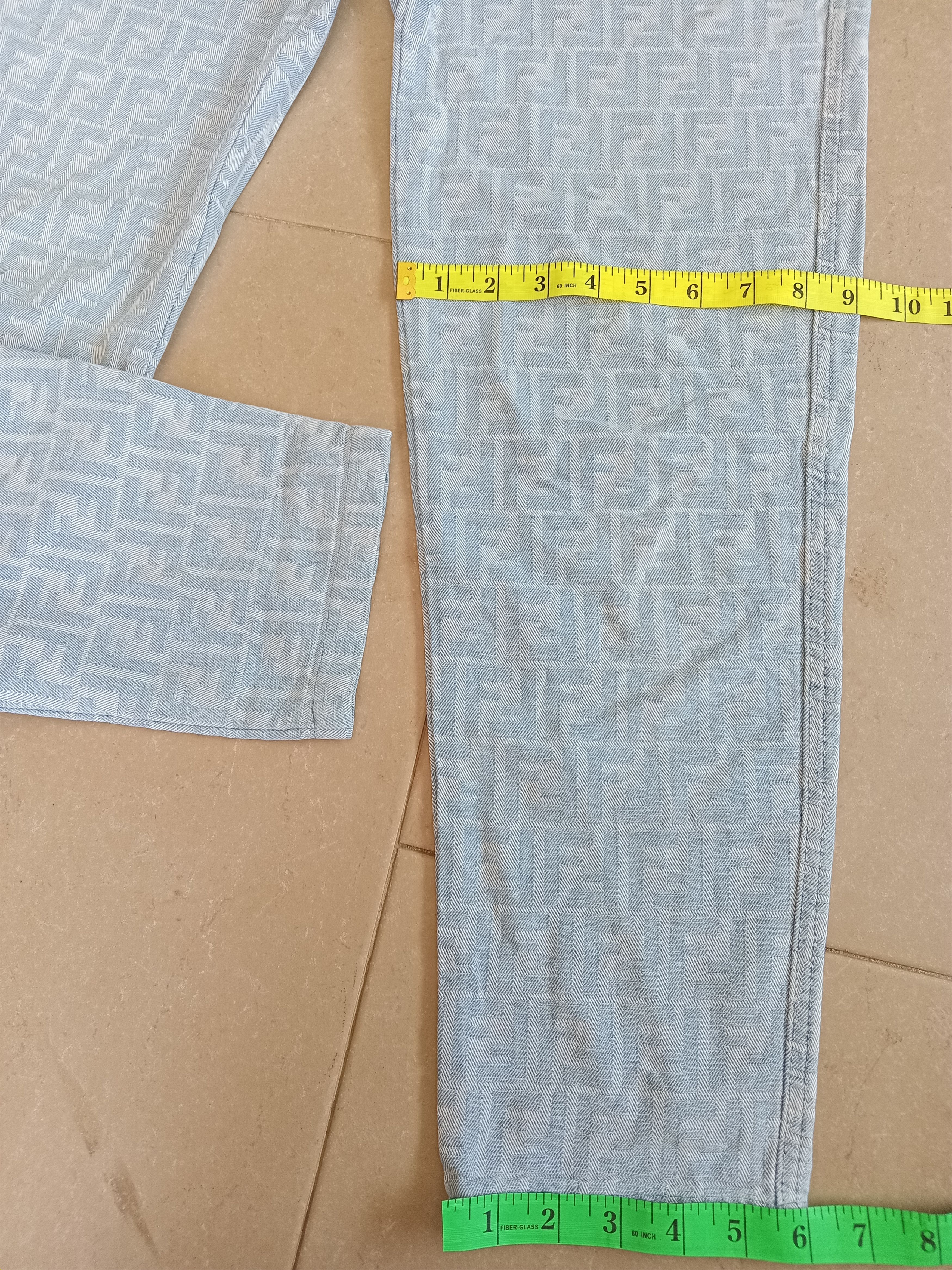 Fendi × Vintage Vtg Fendi Zucca Monogram Denim High Waist Jeans Size 26" / US 2 / IT 38 - 3 Thumbnail