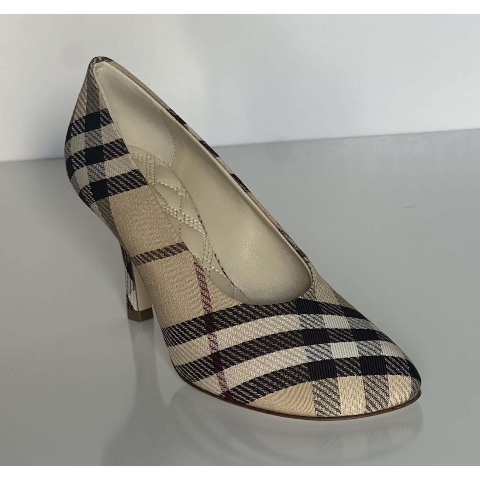 Burberry Women's Pump Alabaster IP Check Shoes 9 US 8100970