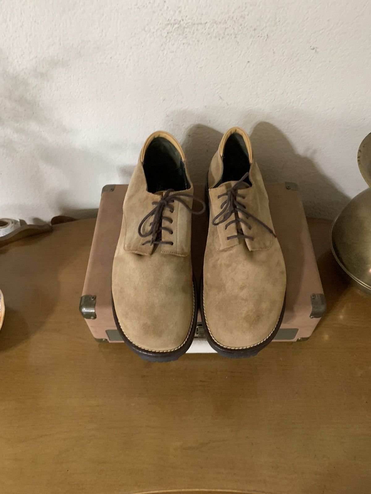 Donald Pliner UIF model Suede plain toe shoes Size US 14 / EU 47 - 3 Thumbnail