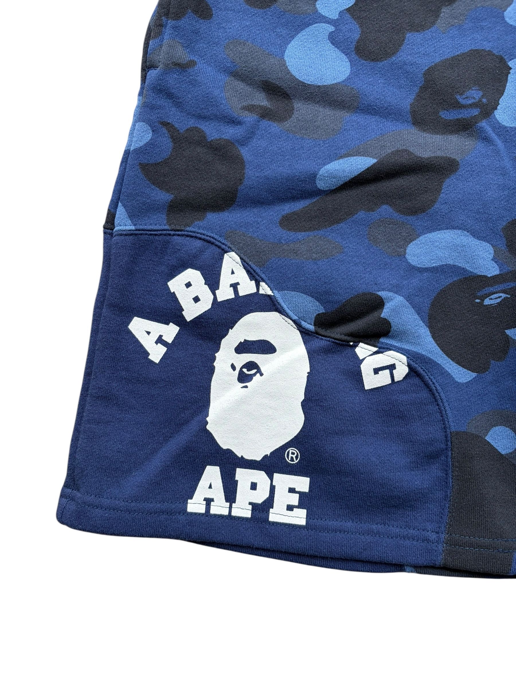 Bape Bape Blue Camo White College Logo Shorts Size US 30 / EU 46 - 3 Thumbnail