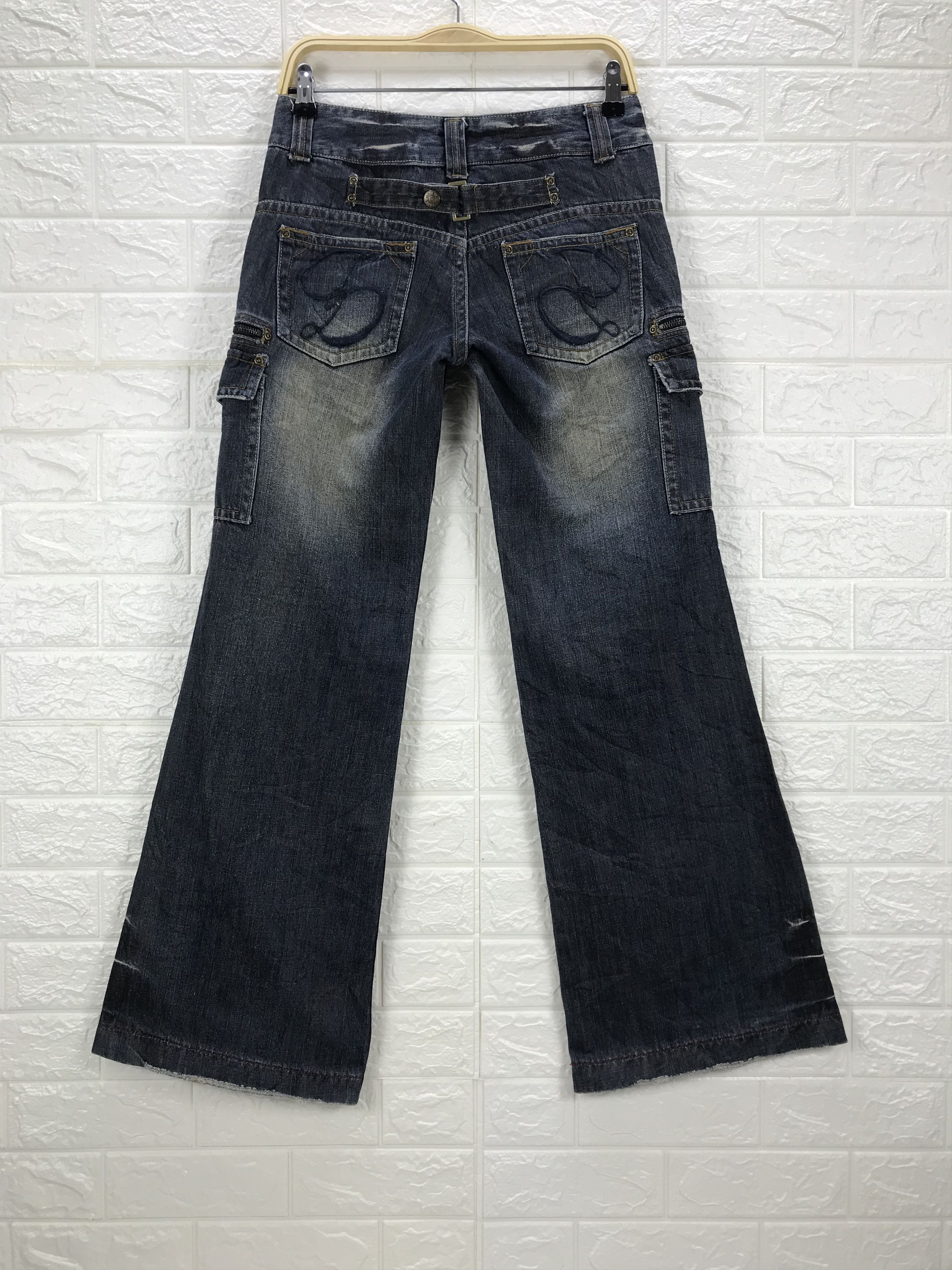 Japanese Brand Japanese Double Dazzle Multipocket Rusty Cargo Flare Jeans Size 30" / US 8 / IT 44 - 5 Thumbnail