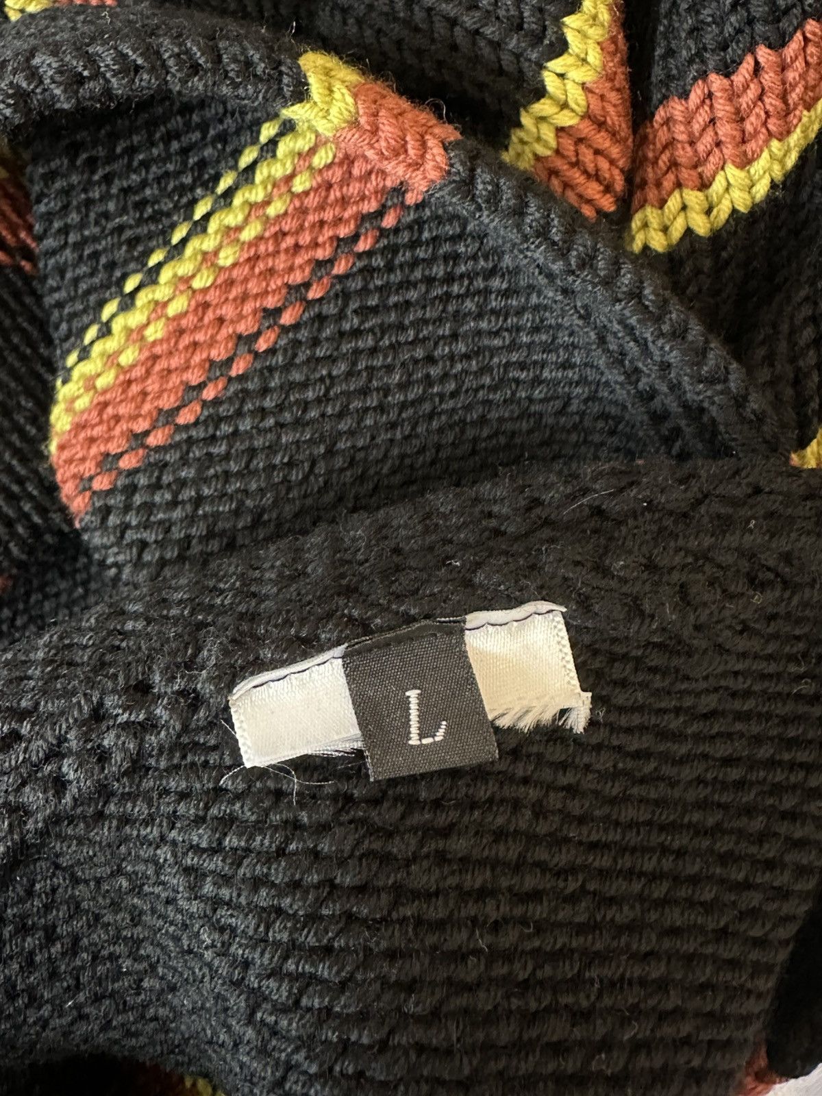 Enfants Riches Deprimes × Loro Piana ERD LORO PIANA BLACK RED AND YELLOW KNIT Size US L / EU 52-54 / 3 - 4 Thumbnail
