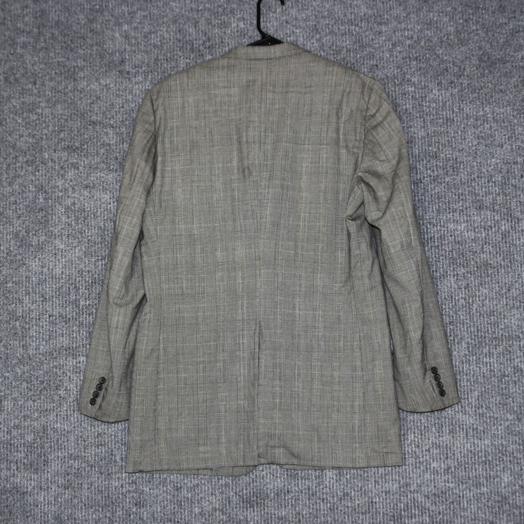 Vintage VINTAGE Hickey Freeman Blazer Jacket Suit Gray Plaid Wool Long Size 42 Men's Size 42R - 4 Thumbnail