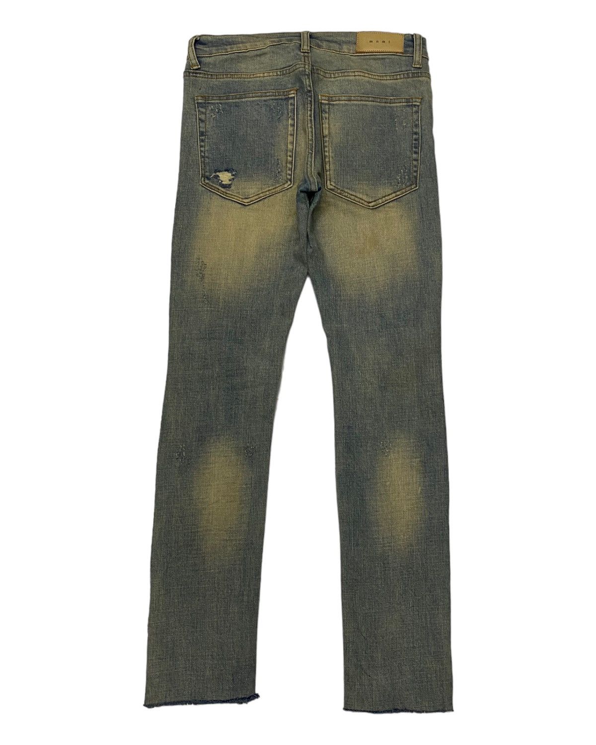 If Six Was Nine × Japanese Brand × Le Grande Bleu (L.G.B.) 🔥RUSTY DISTRESSED MNML DISTRESS CUT LEGS DENIM RUSTY JEANS Size 29" - 3 Thumbnail