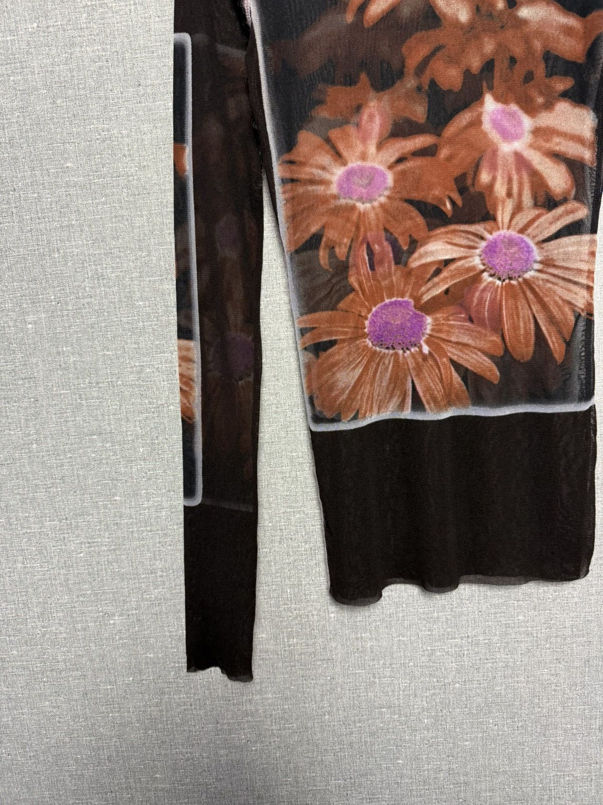 Jean Paul Gaultier Jean Paul Gaultier Sheer Mesh Floral Print Long Sleeve Top Size M / US 6-8 / IT 42-44 - 13 Thumbnail