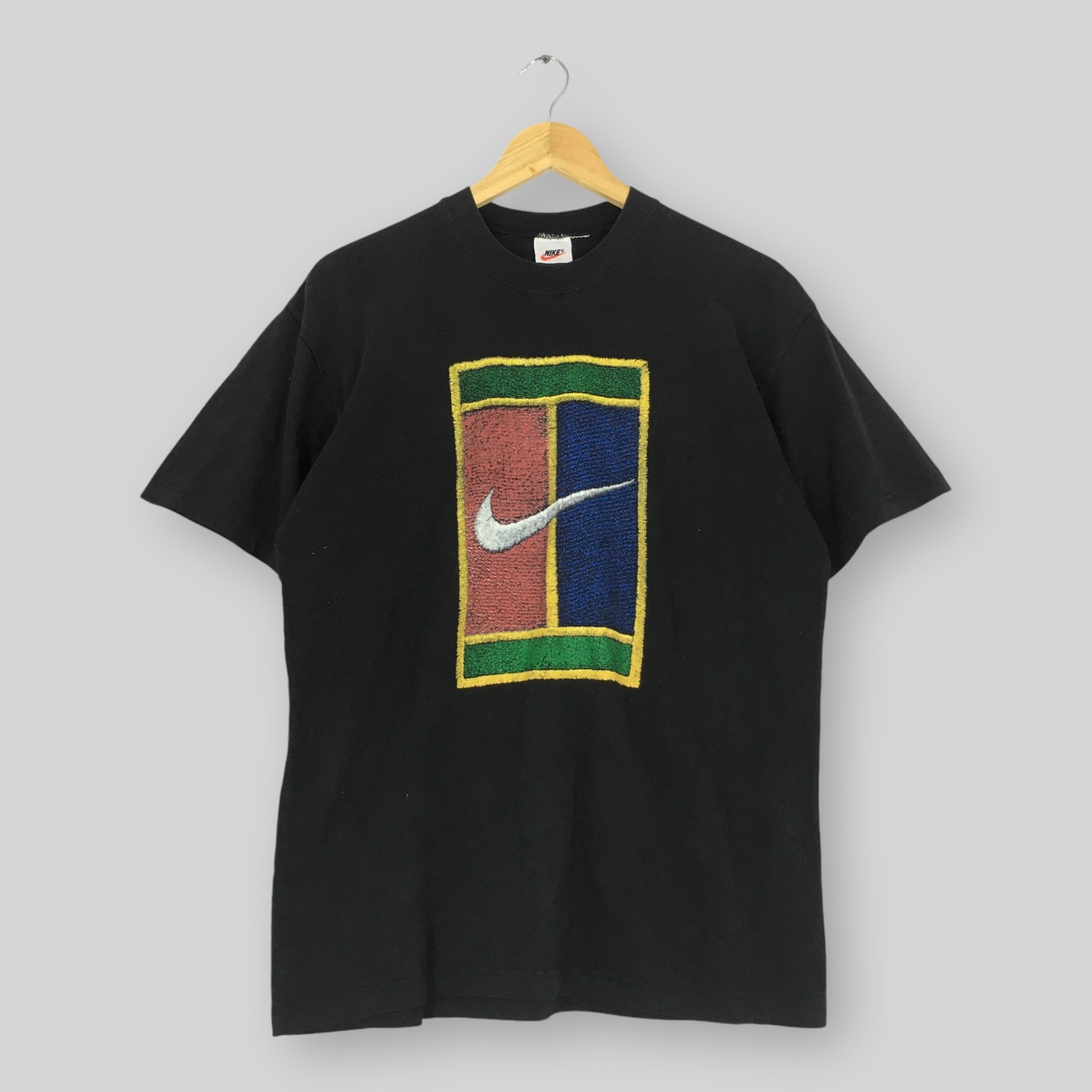 Vintage 1990s Nike Court Big Logo T Shirt Medium