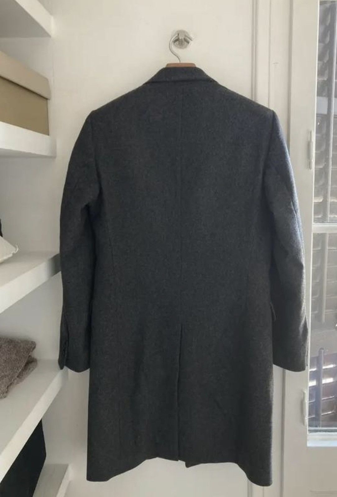 Sandro Sandro Heather wool blend boradcloth coat in dark grey S M Size US M / EU 48-50 / 2 - 6 Thumbnail