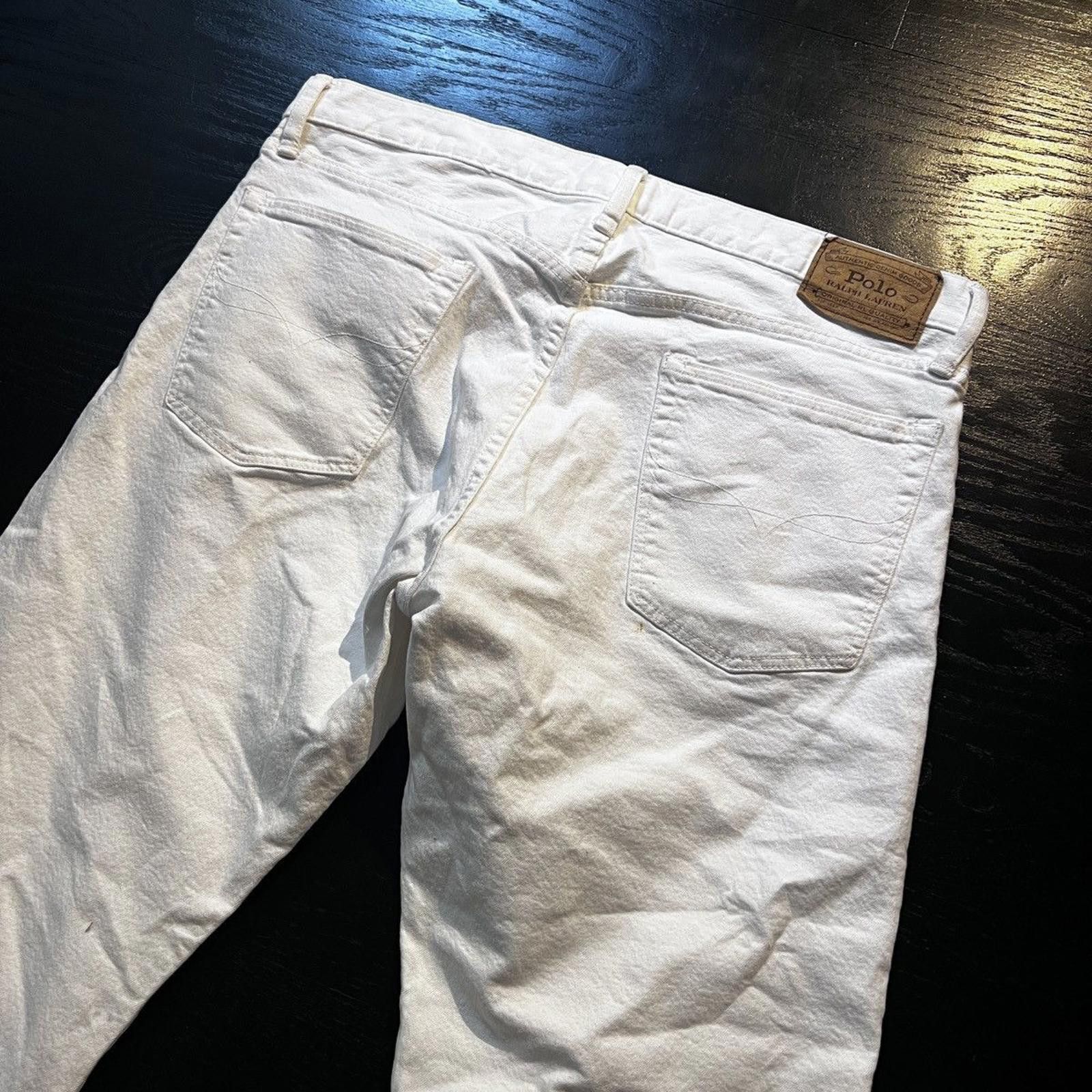 Polo Ralph Lauren × Vintage Vintage White Polo RL Classic Fit Jeans Size US 36 / EU 52 - 6 Thumbnail