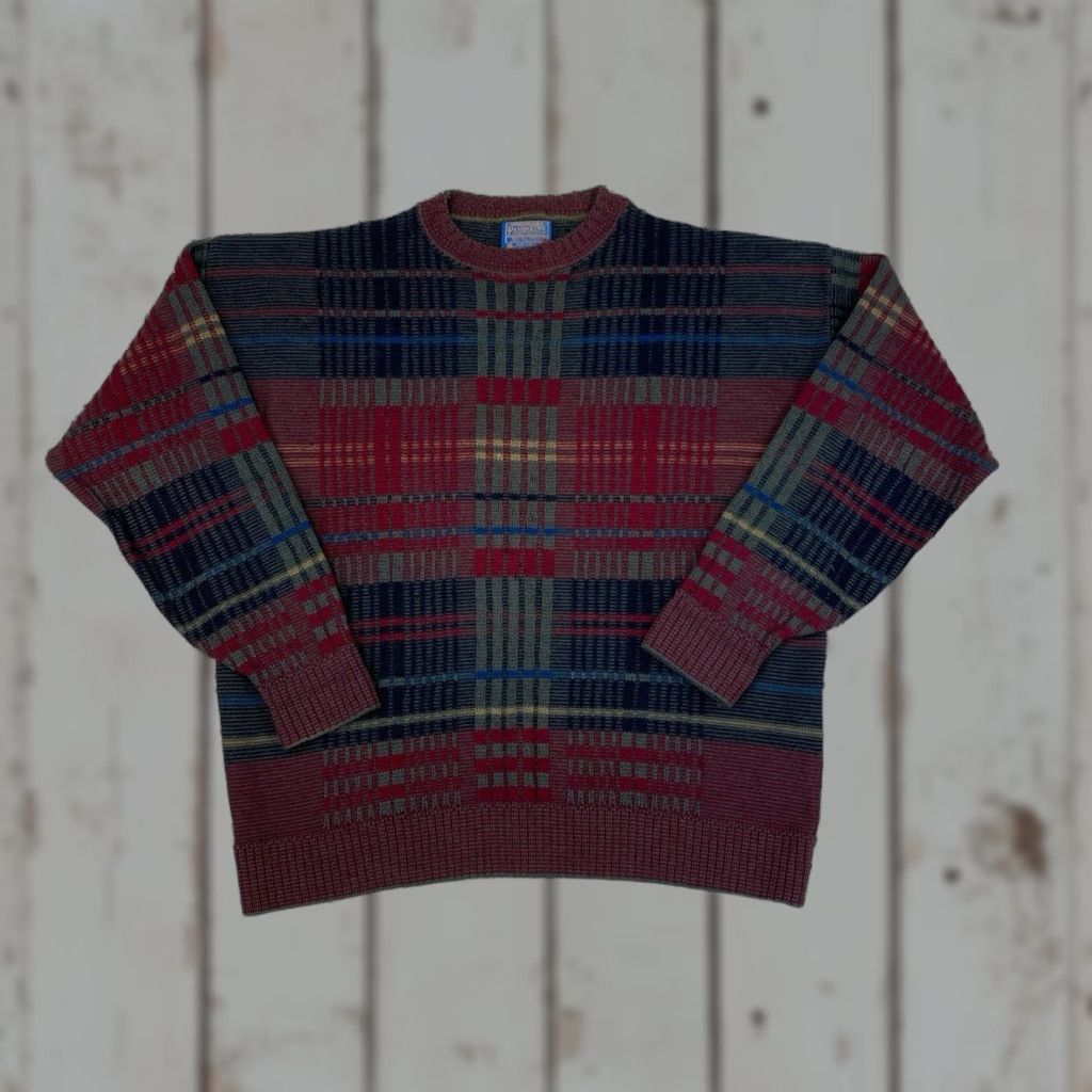 Pendleton Pendleton Men XL Pullover Sweater Crewneck Stripe Pattern Wool Multicolor Size US XL / EU 56 / 4 - 1 Thumbnail