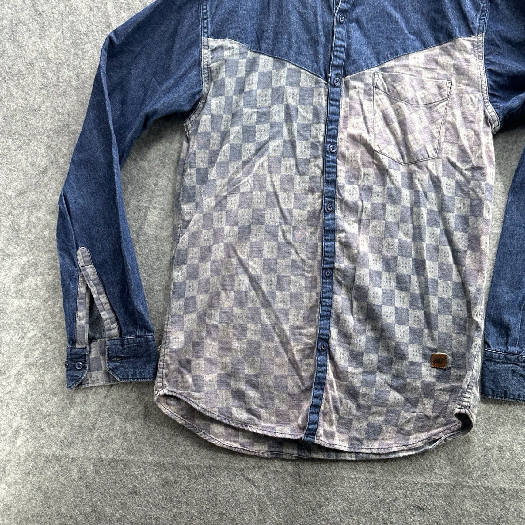 Vintage VINTAGE Campus Sutra Shirt Mens M 90s Denim Floral Button Up Blue 70s 90s Style Mens M Size US M / EU 48-50 / 2 - 4 Thumbnail